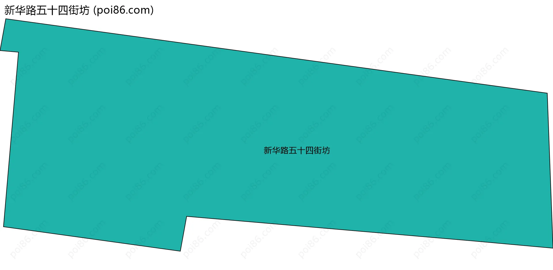 新华路五十四街坊边界地图