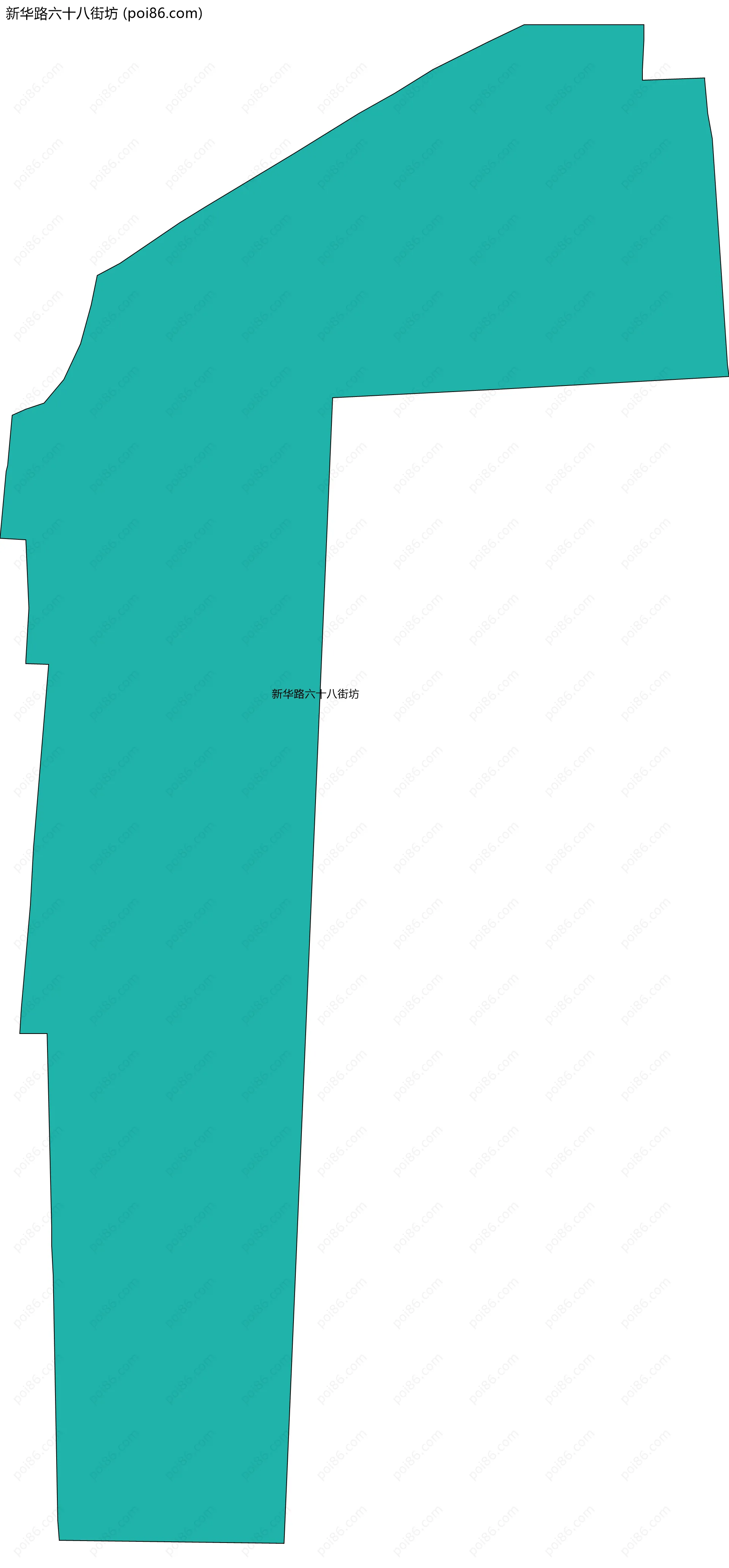 新华路六十八街坊边界地图