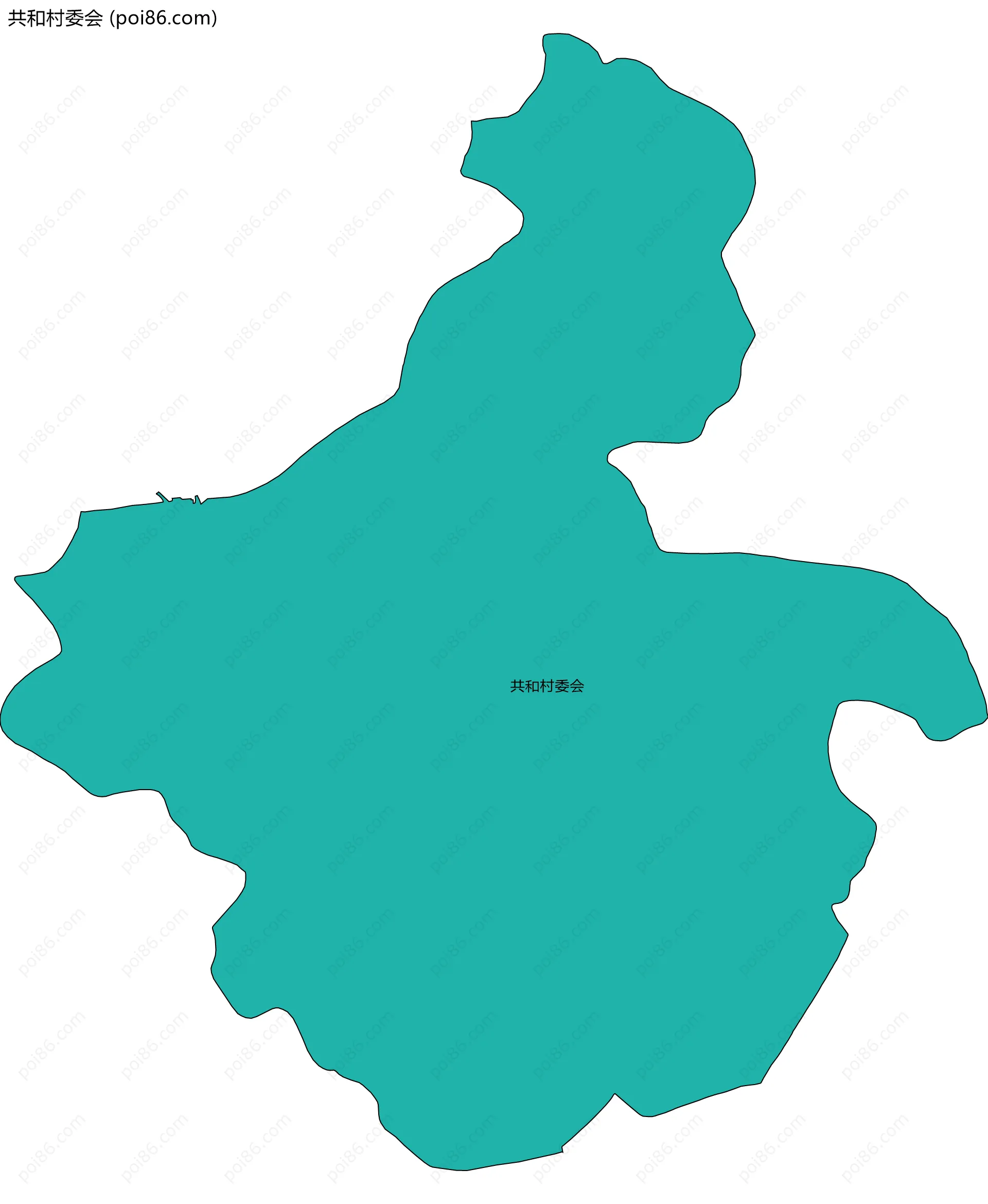 共和村委会边界地图