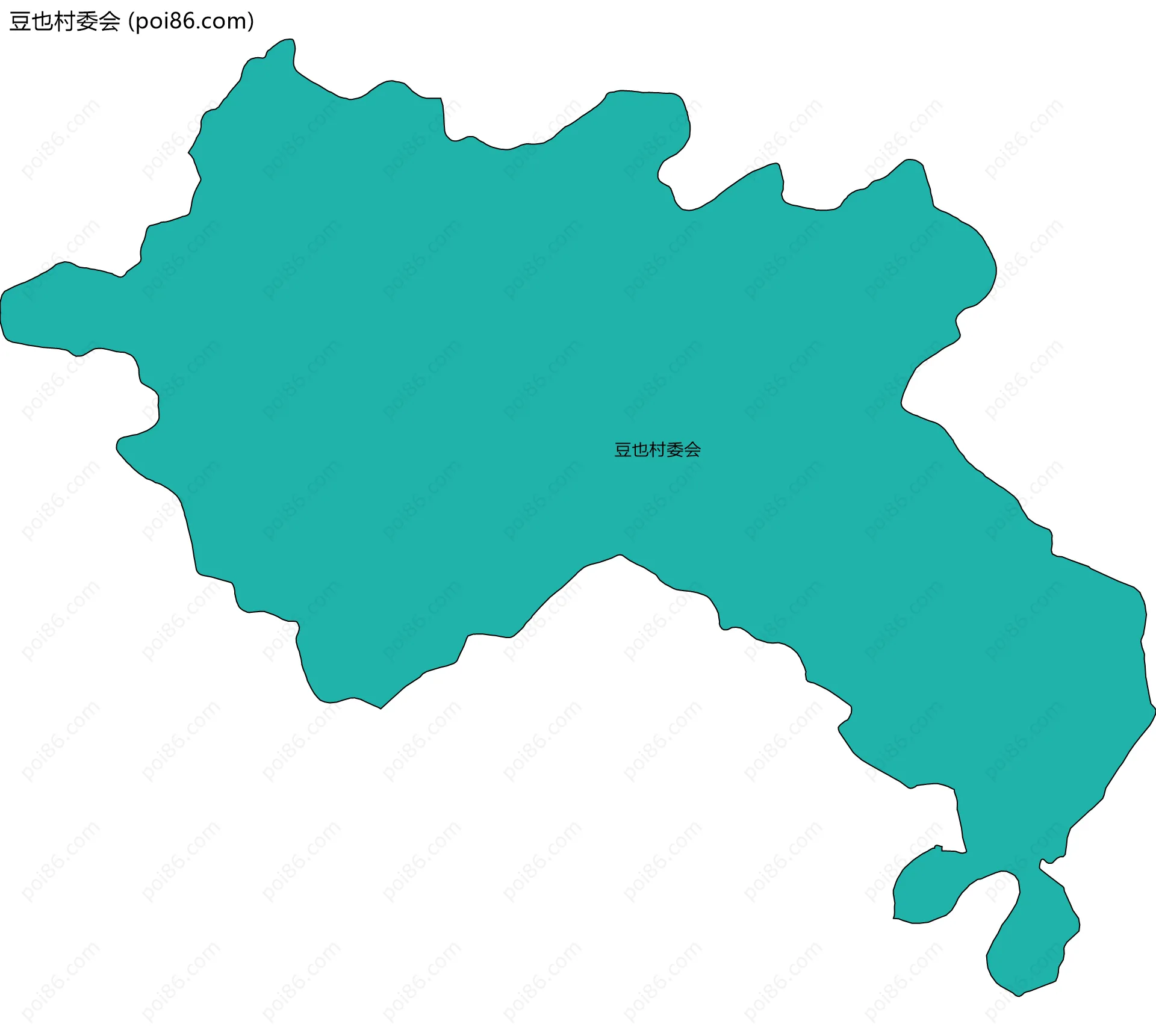 豆也村委会边界地图