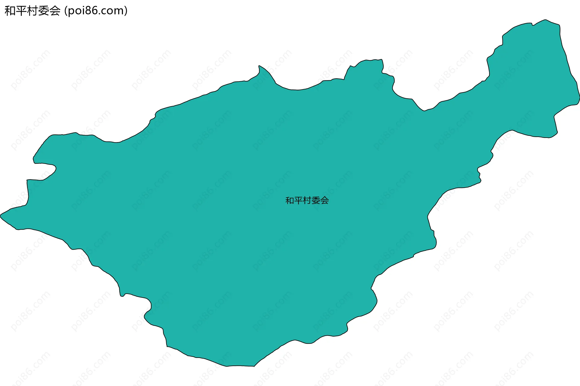 和平村委会边界地图