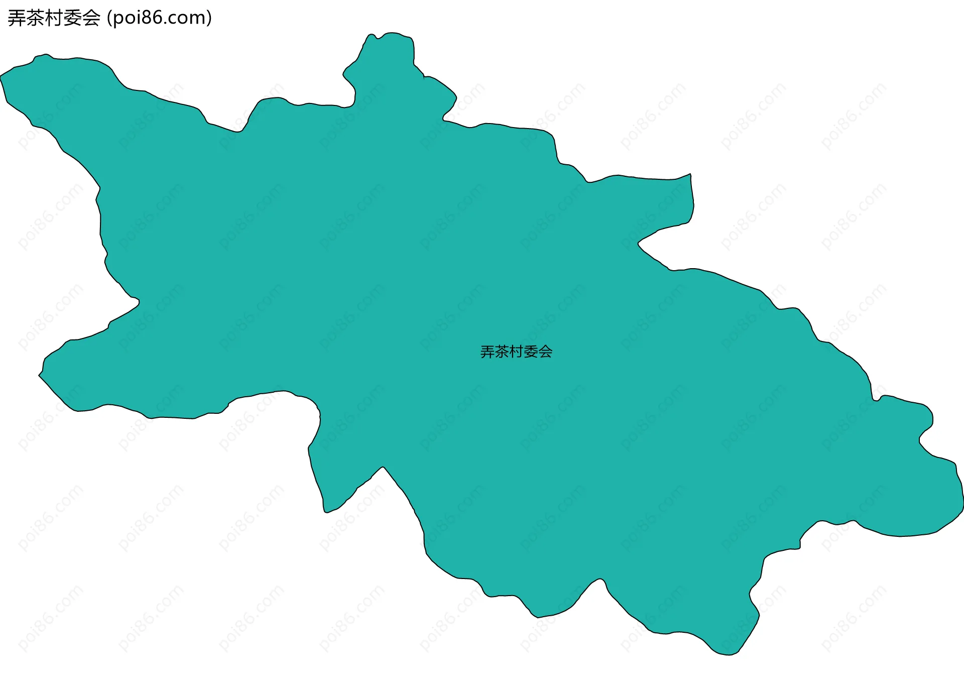 弄茶村委会边界地图