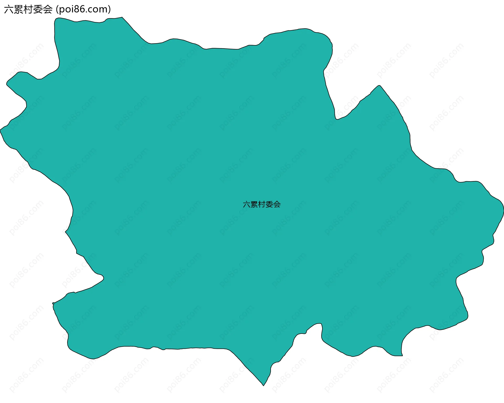六累村委会边界地图