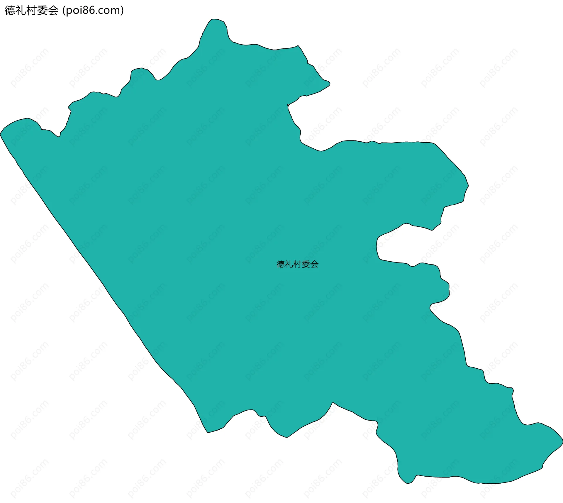 德礼村委会边界地图
