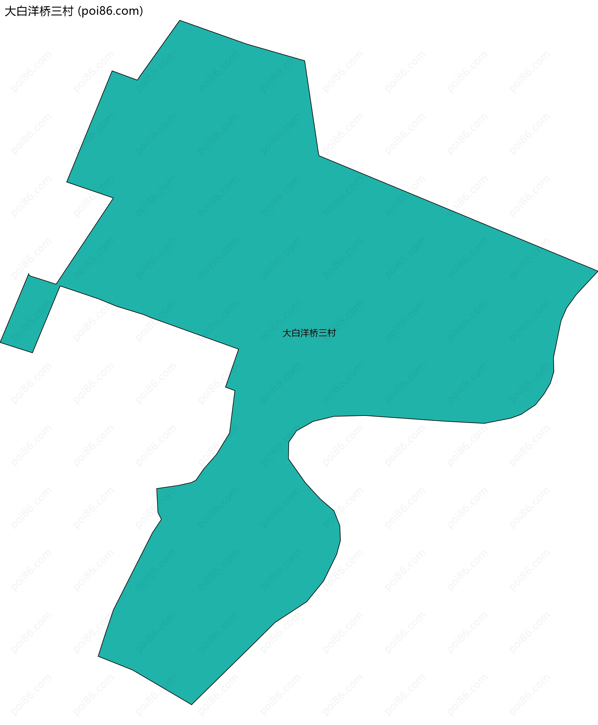 大白洋桥三村边界地图