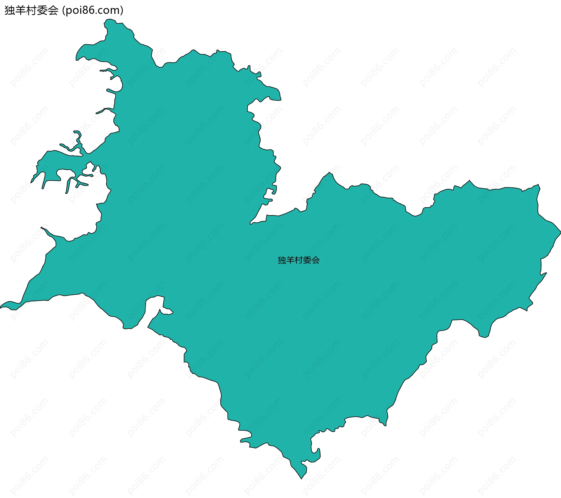 独羊村委会边界地图