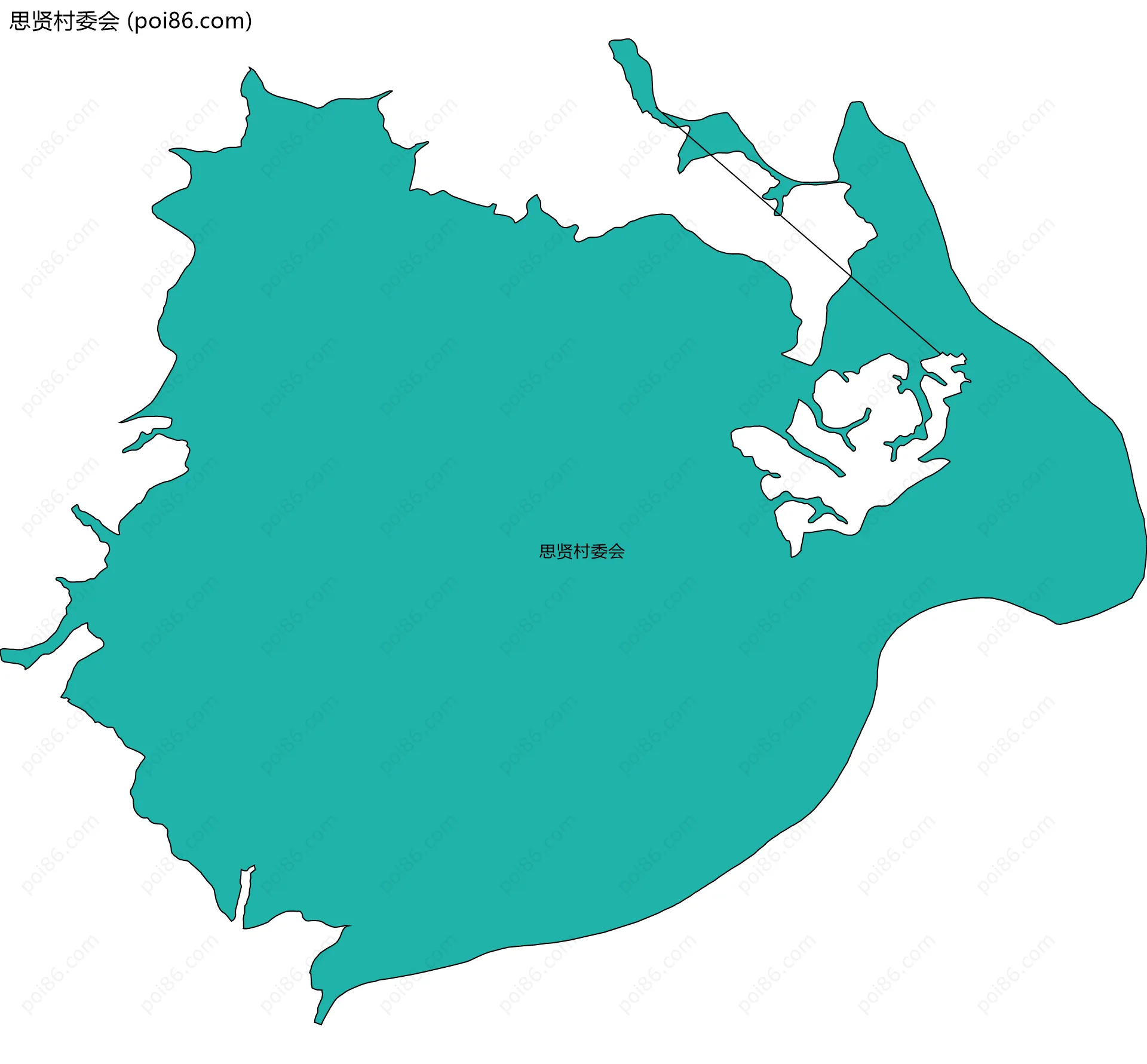 思贤村委会边界地图