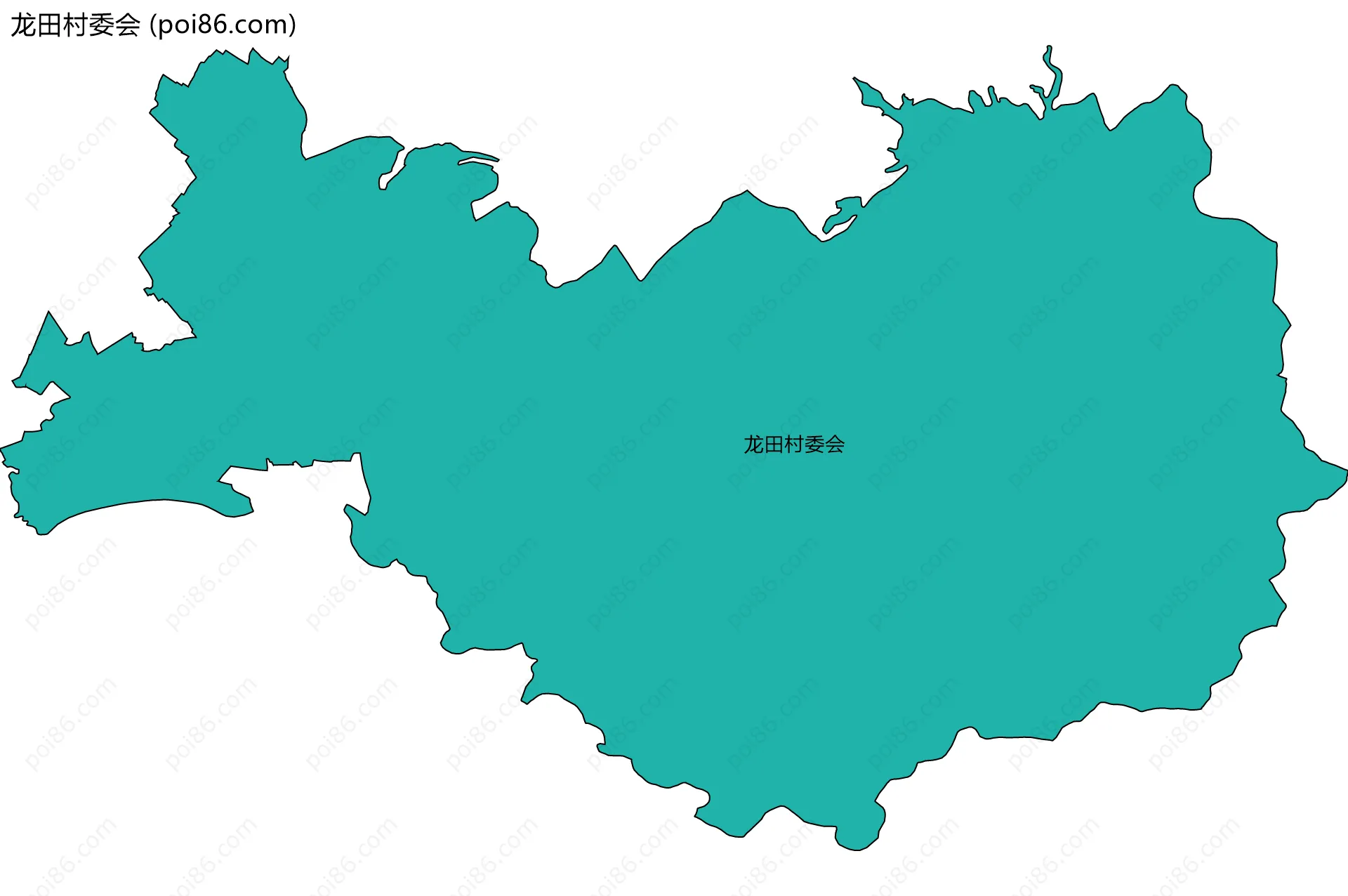 龙田村委会边界地图