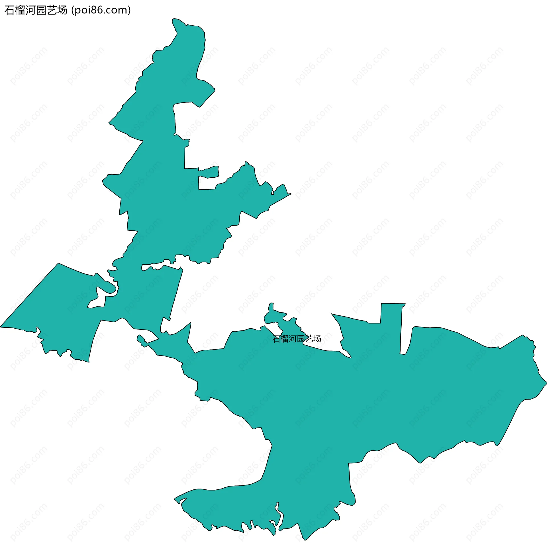 石榴河园艺场边界地图