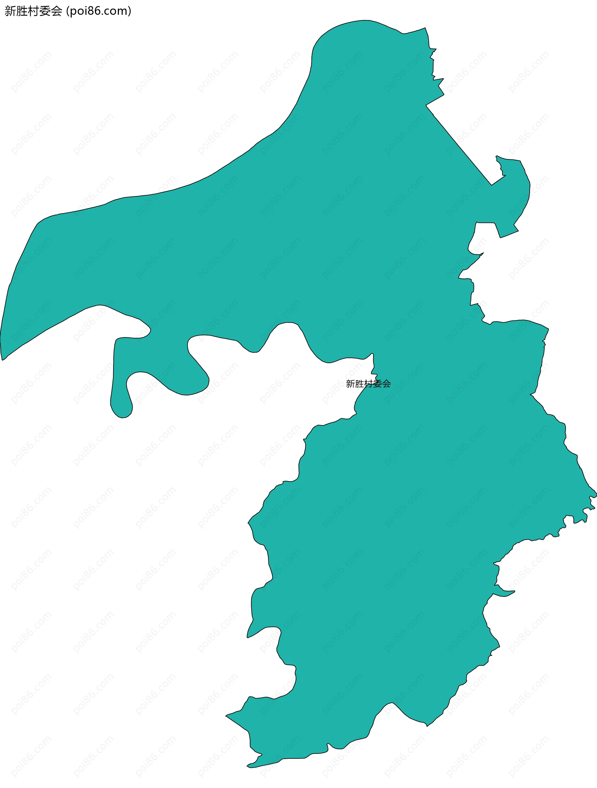 新胜村委会边界地图