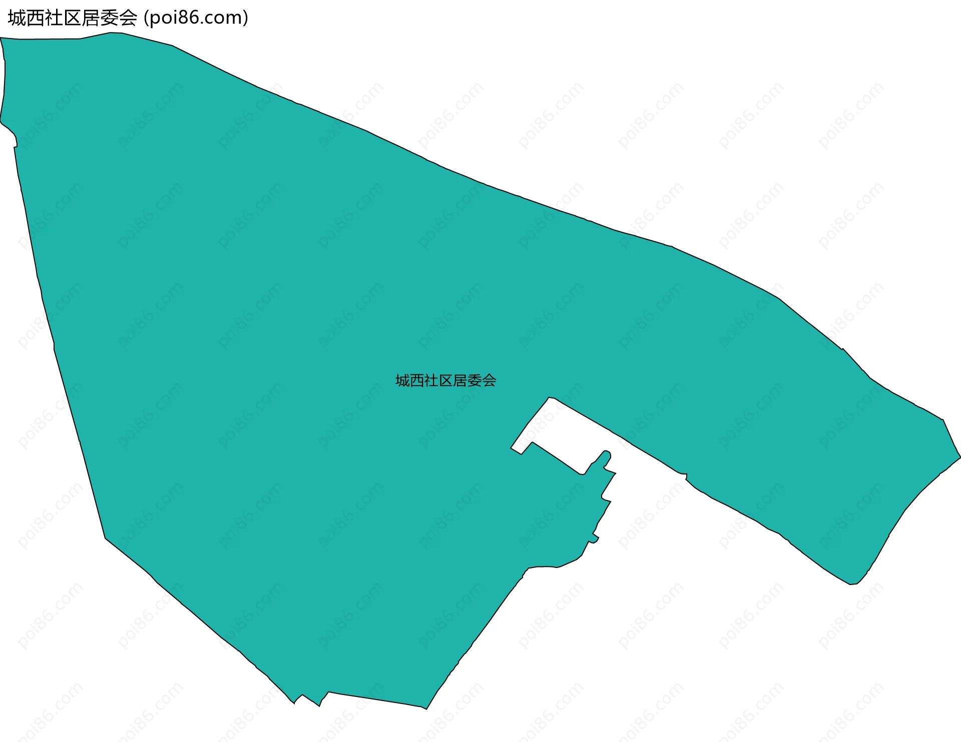 城西社区居委会边界地图