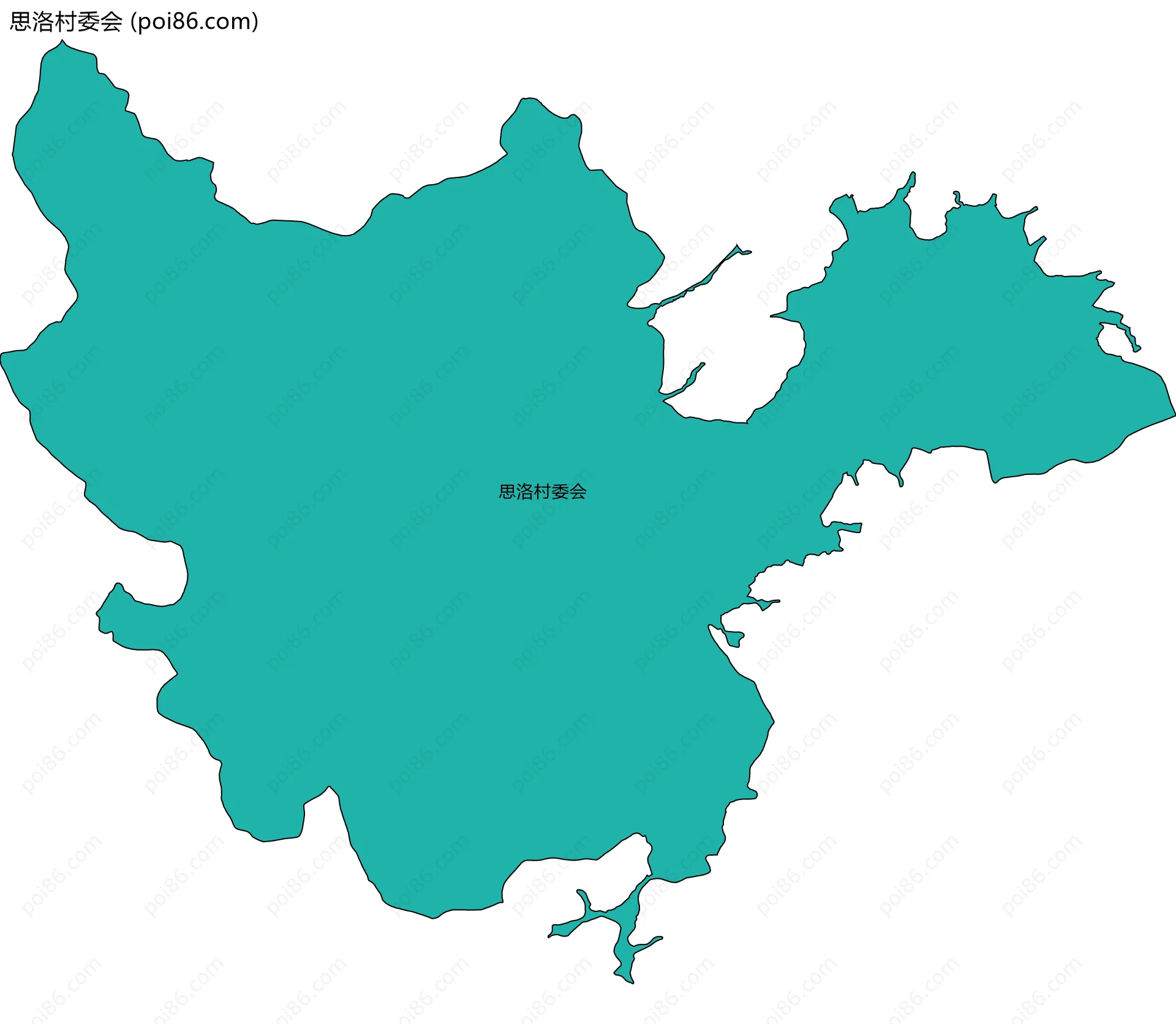 思洛村委会边界地图