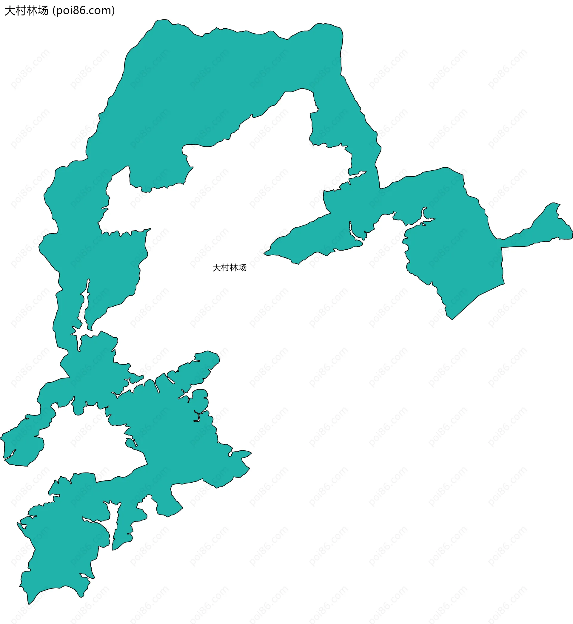 大村林场边界地图