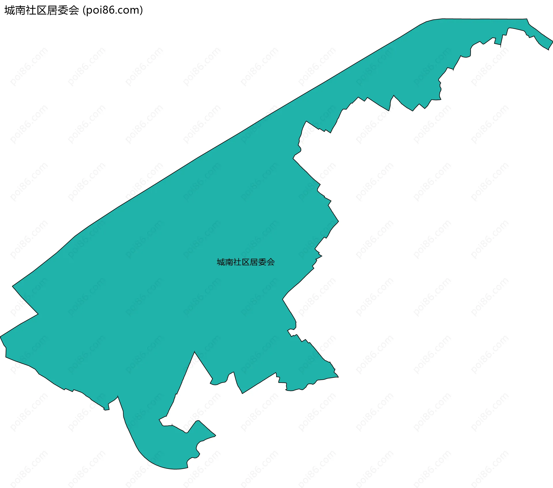 城南社区居委会边界地图