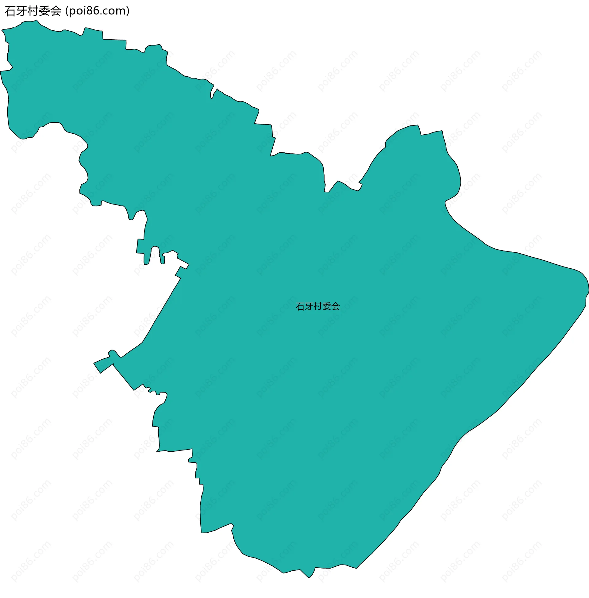 石牙村委会边界地图