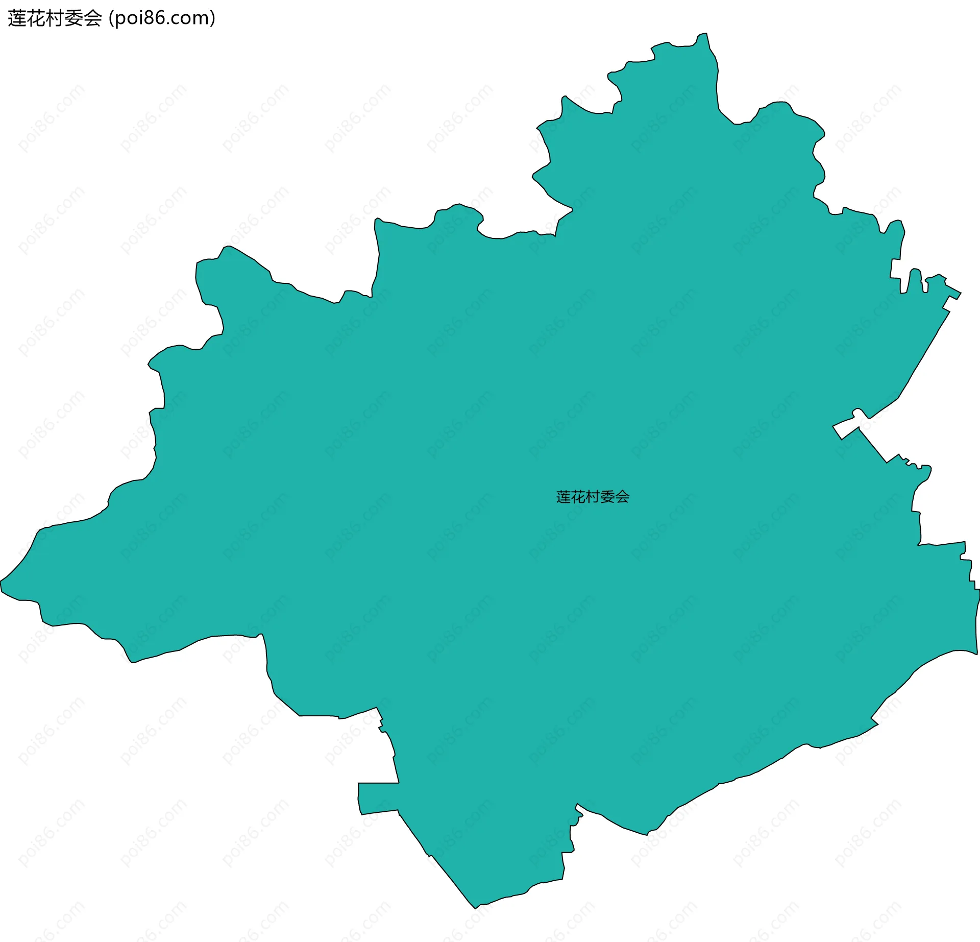 莲花村委会边界地图