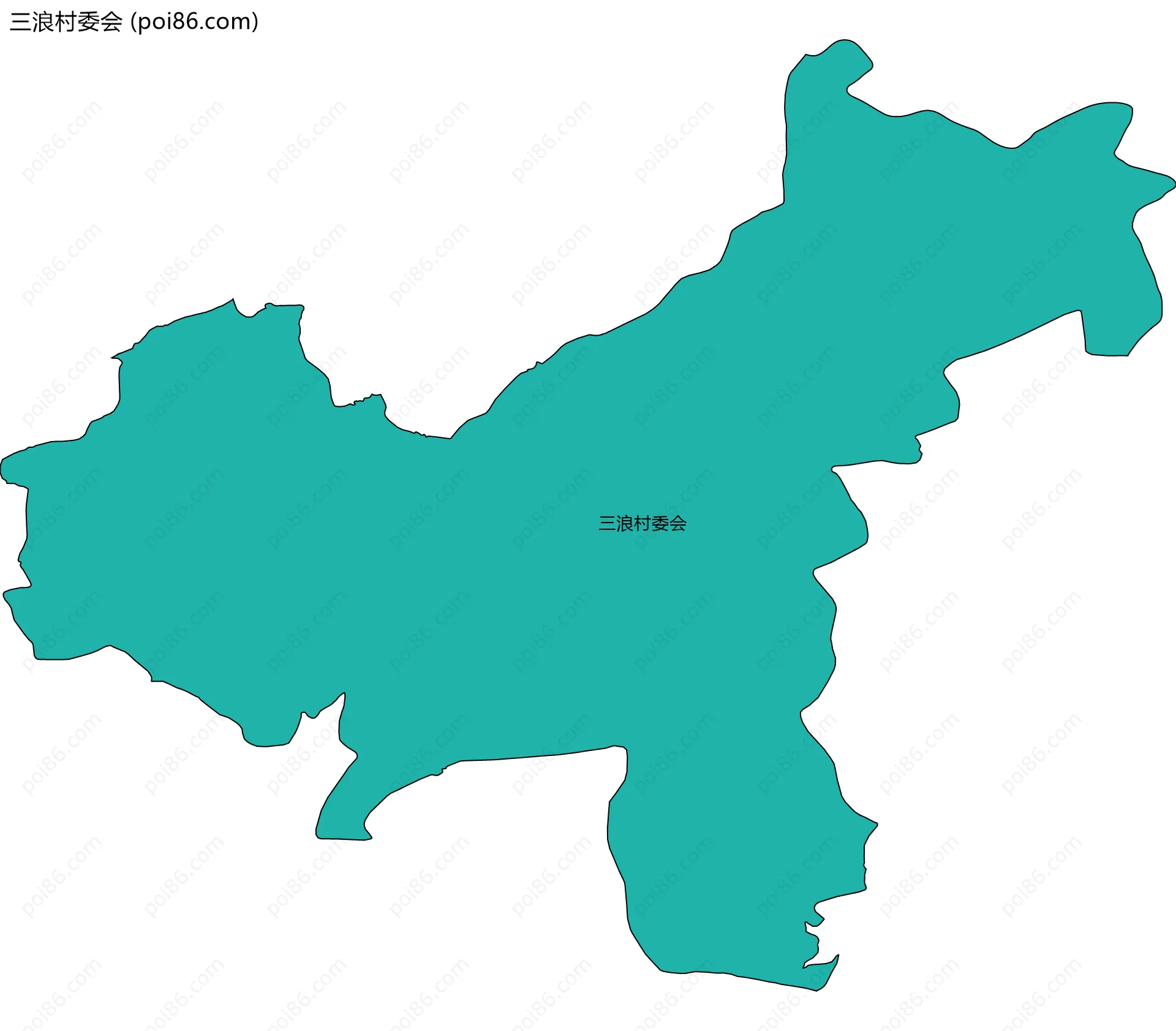三浪村委会边界地图