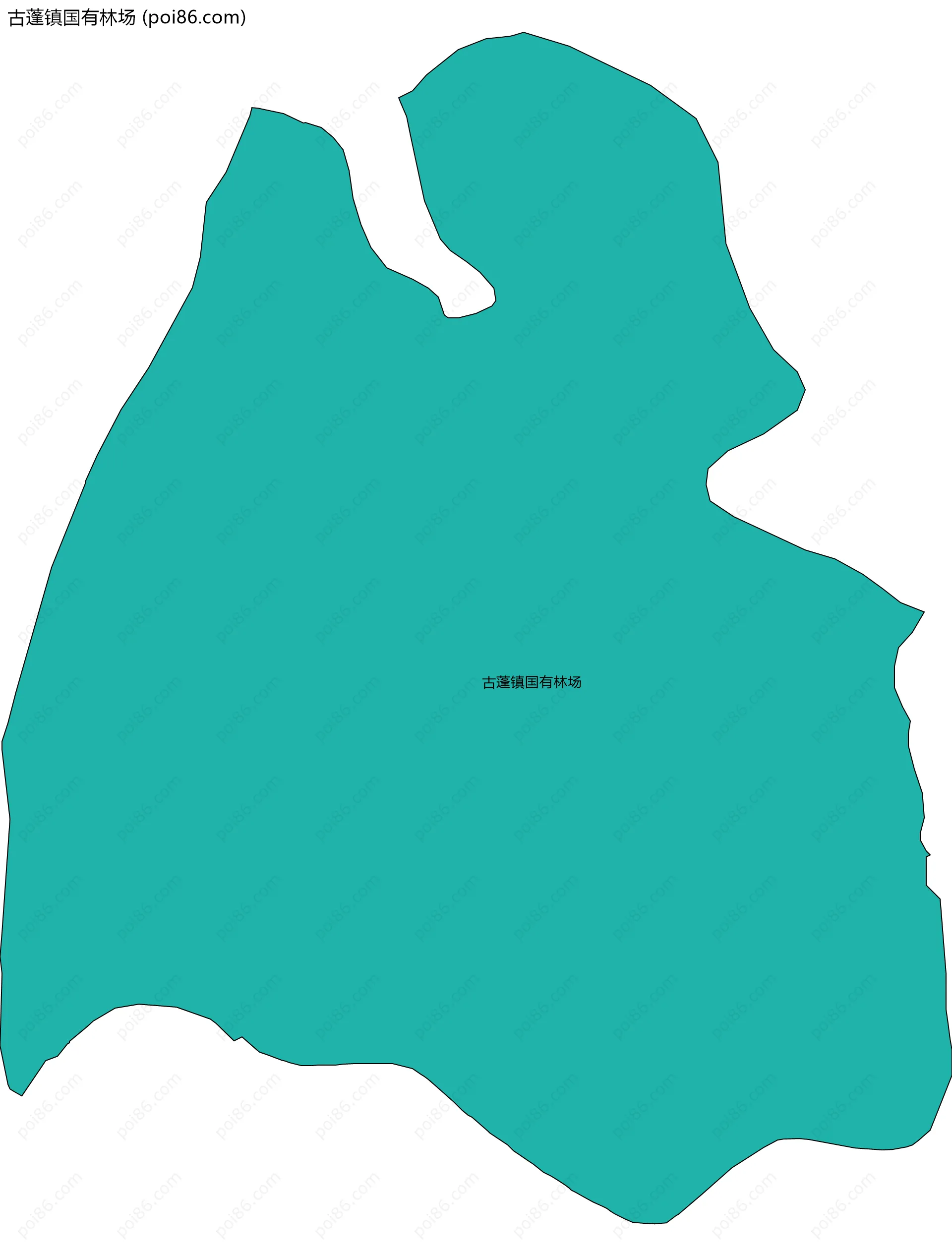古蓬镇国有林场边界地图