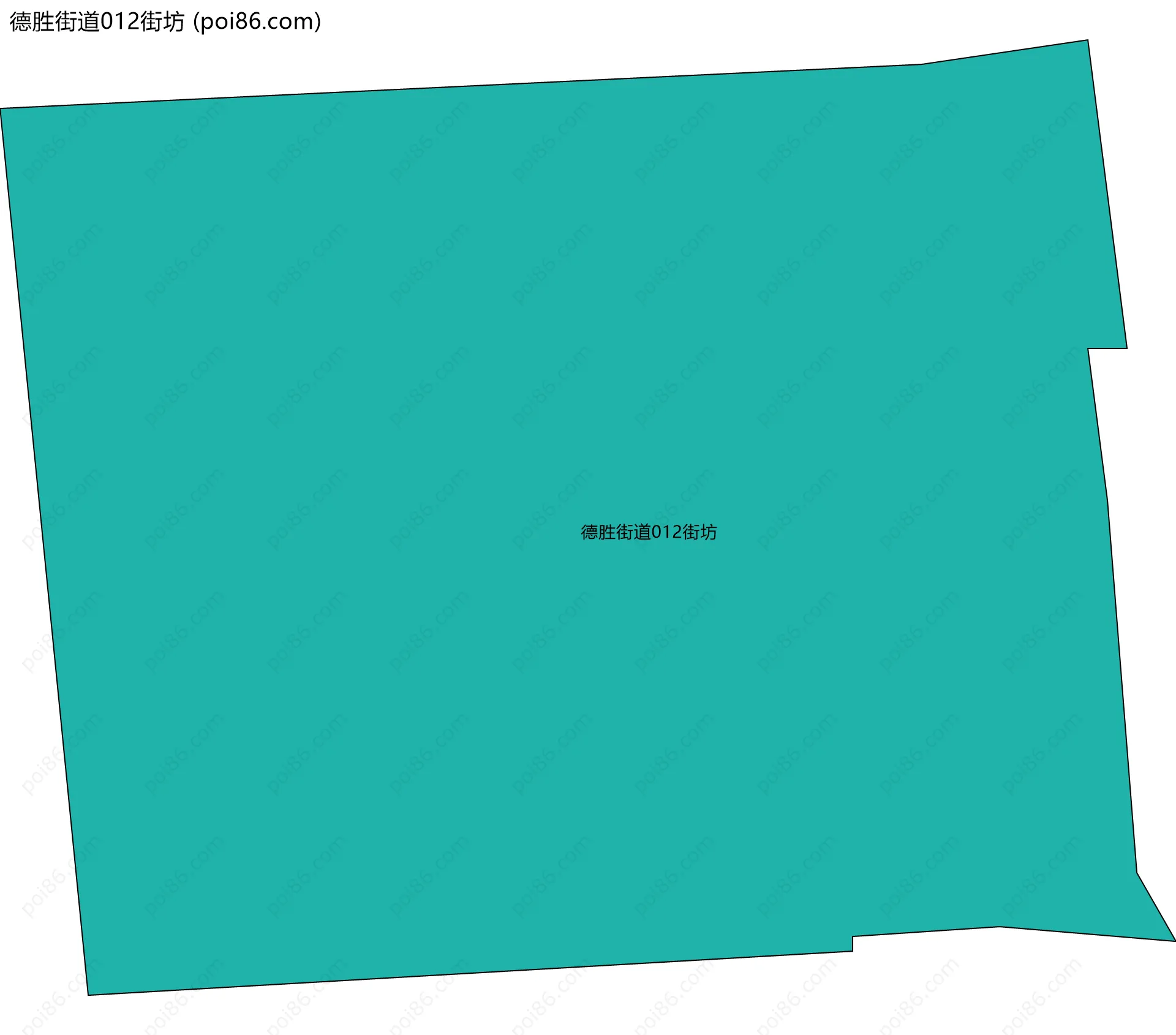 德胜街道012街坊边界地图
