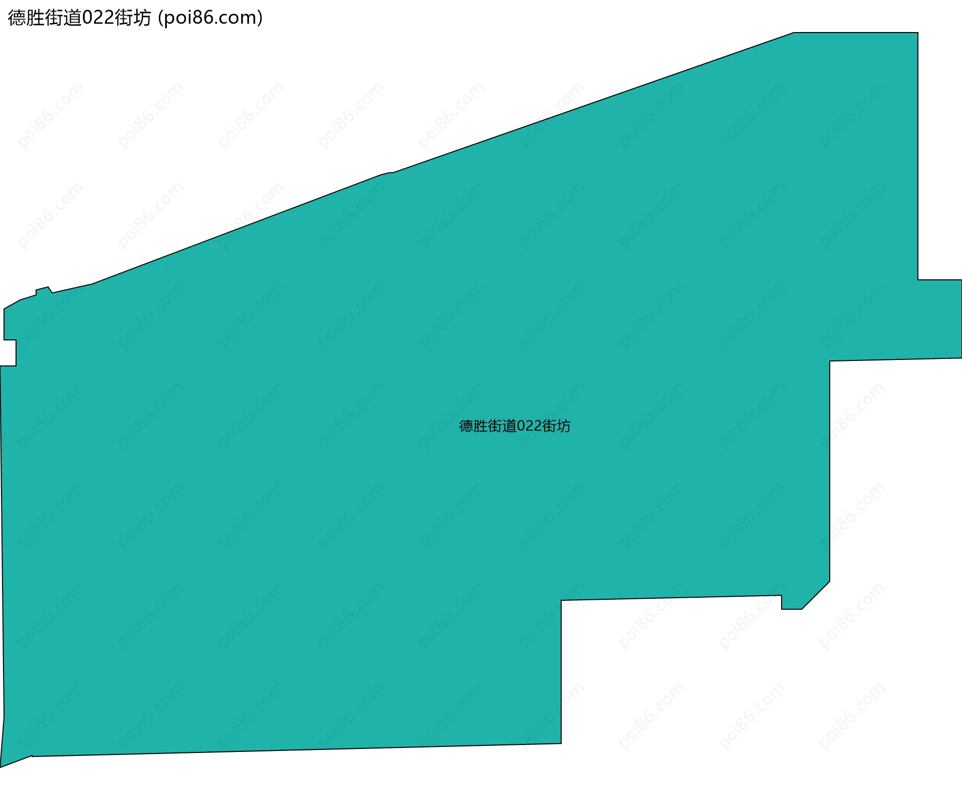 德胜街道022街坊边界地图