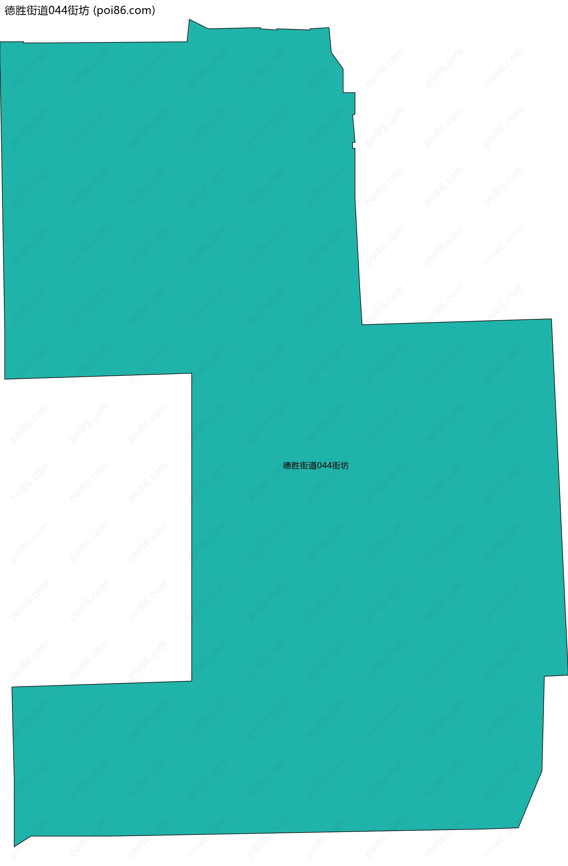 德胜街道044街坊边界地图