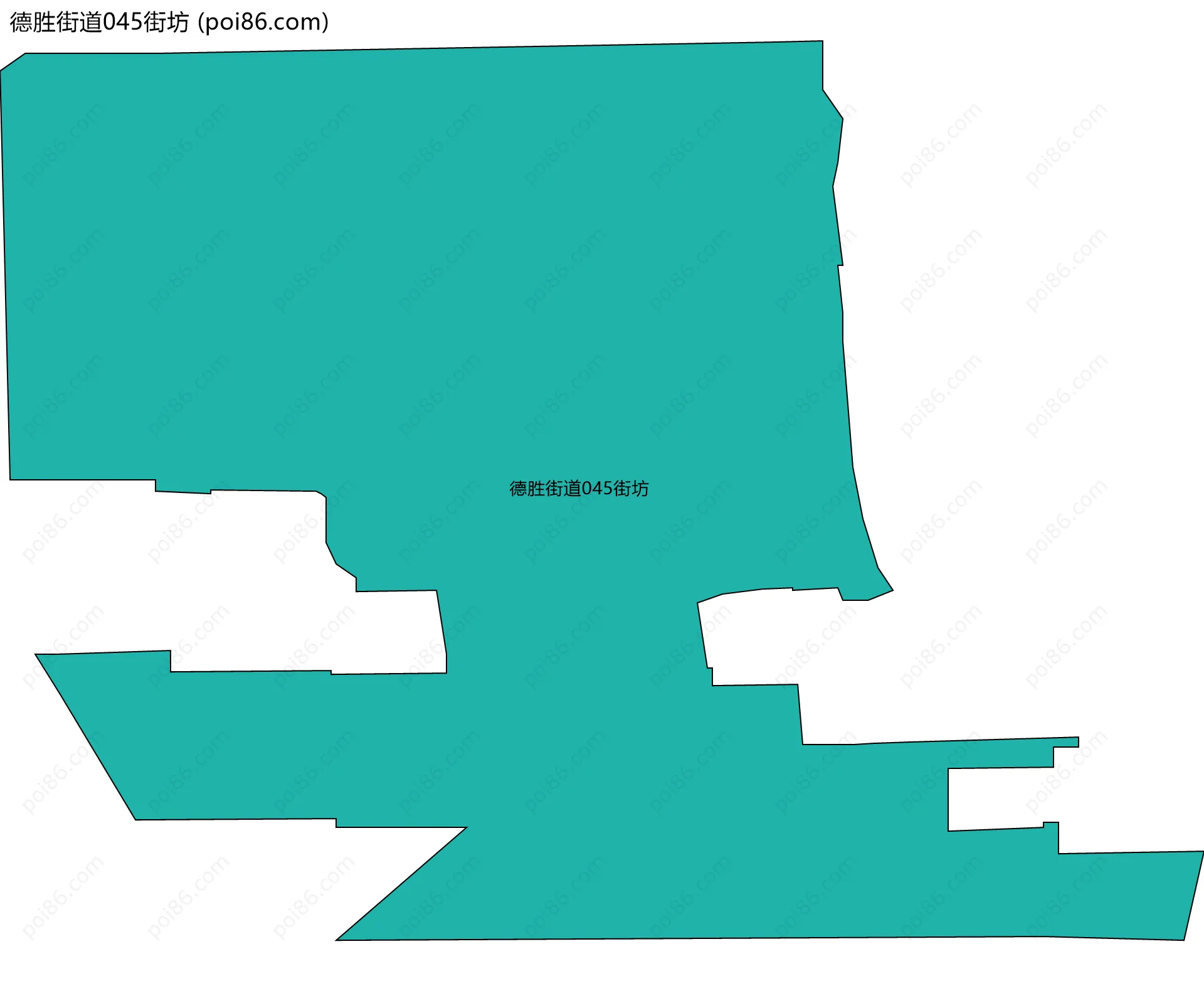 德胜街道045街坊边界地图