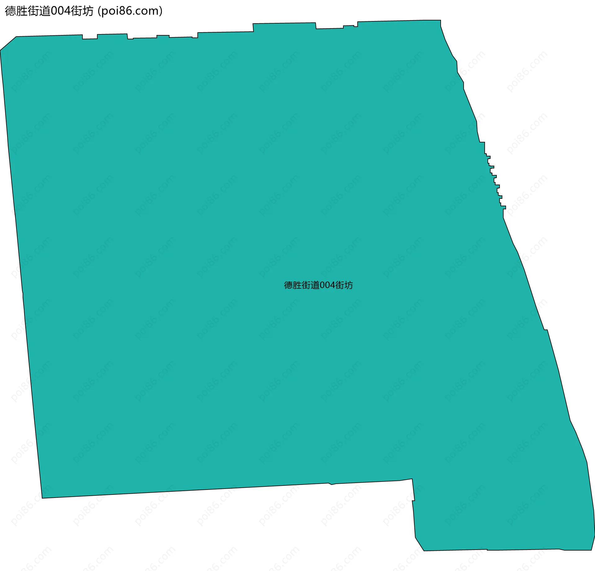 德胜街道004街坊边界地图