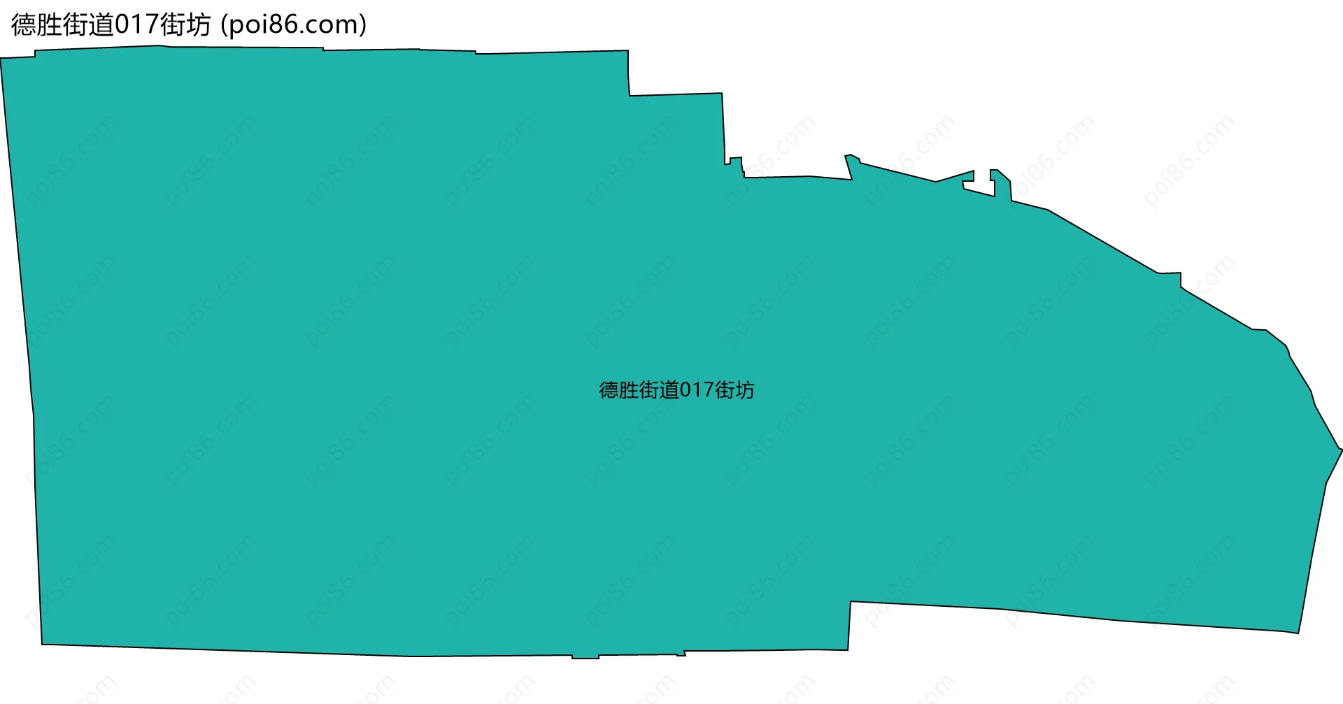 德胜街道017街坊边界地图