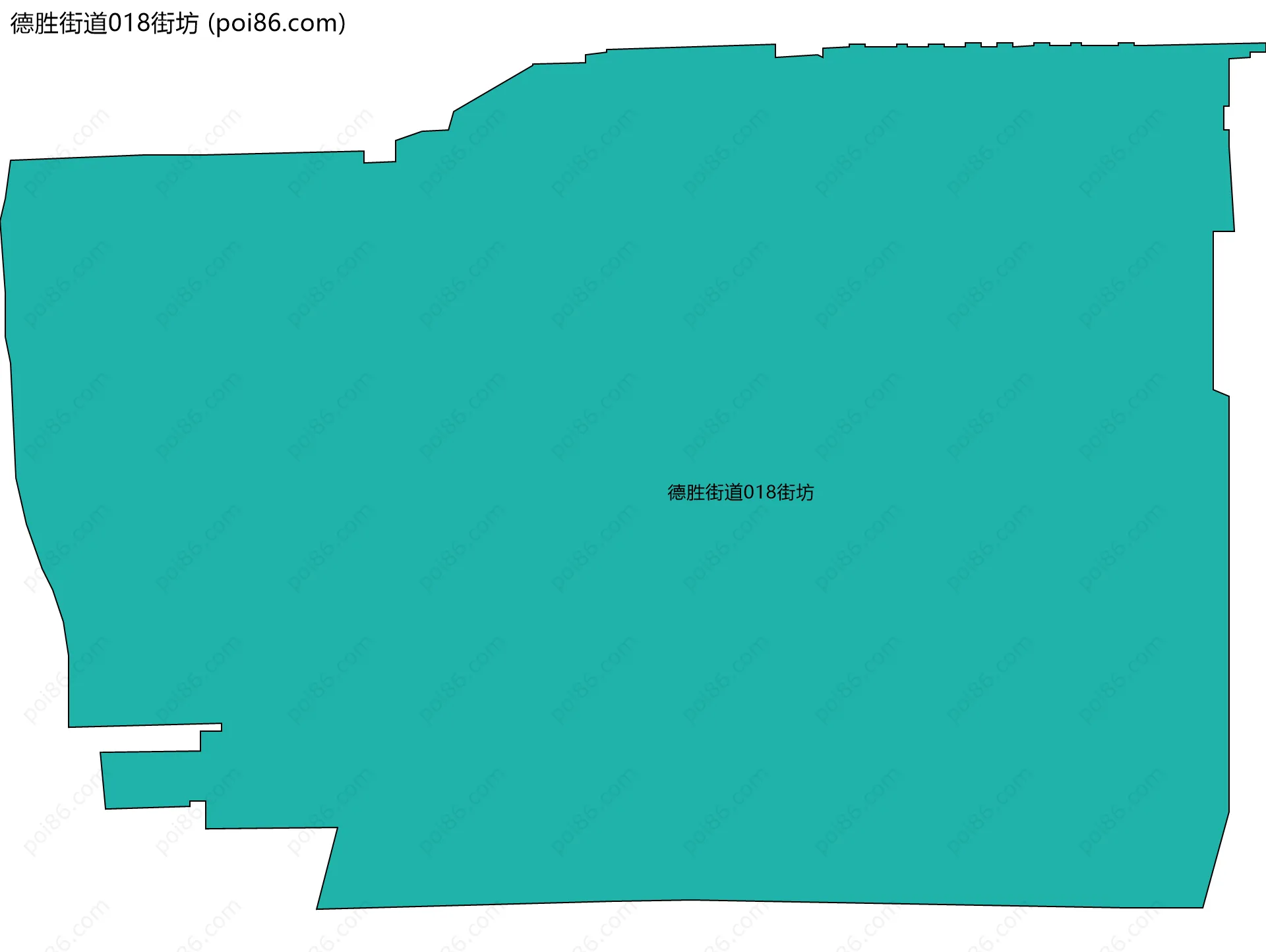 德胜街道018街坊边界地图