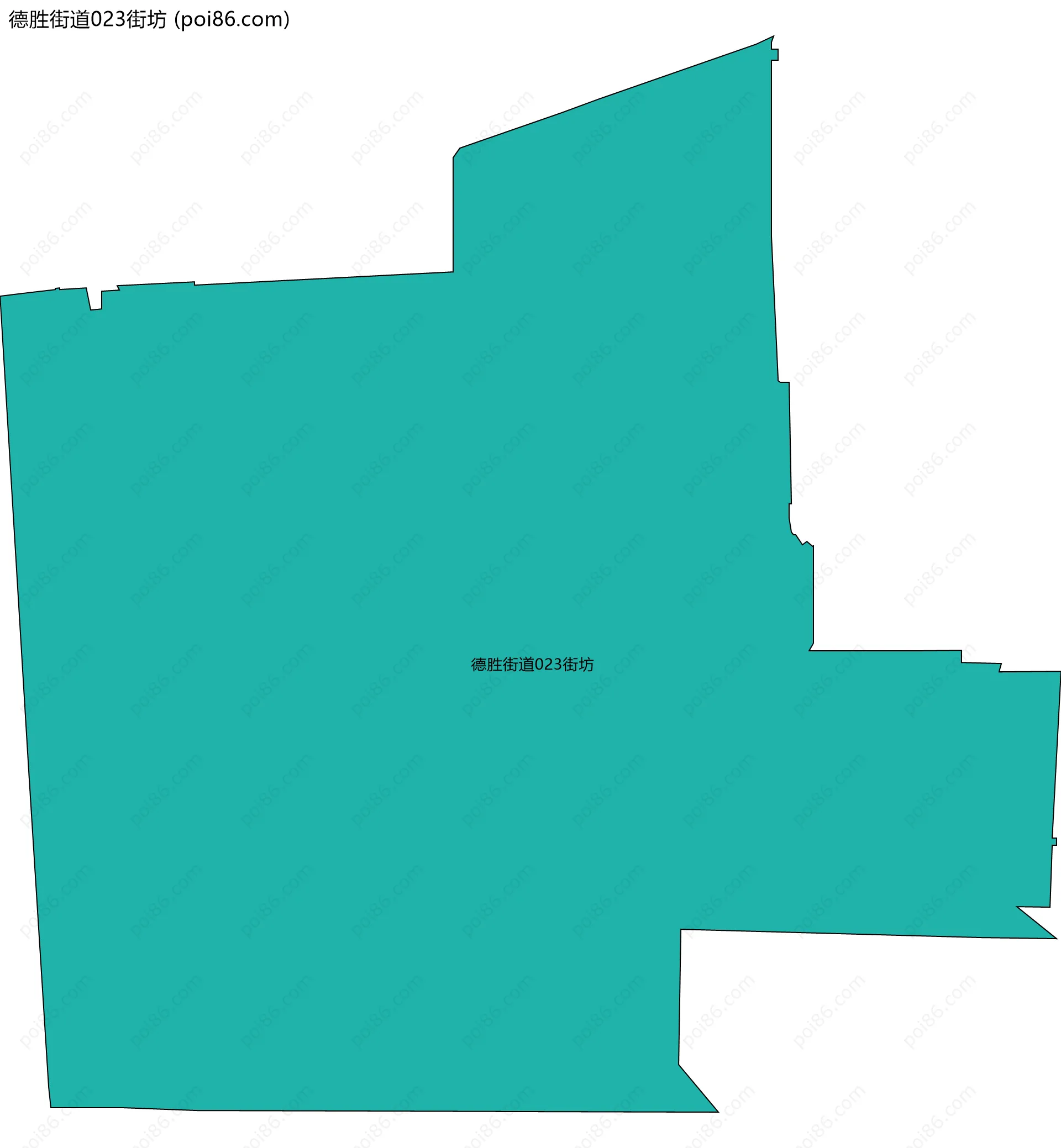 德胜街道023街坊边界地图