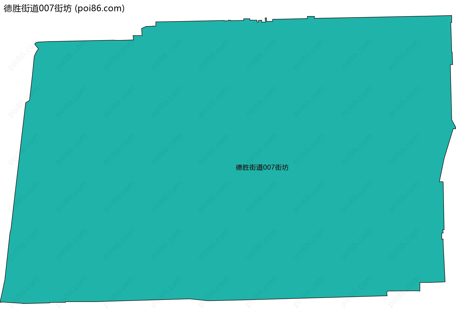 德胜街道007街坊边界地图