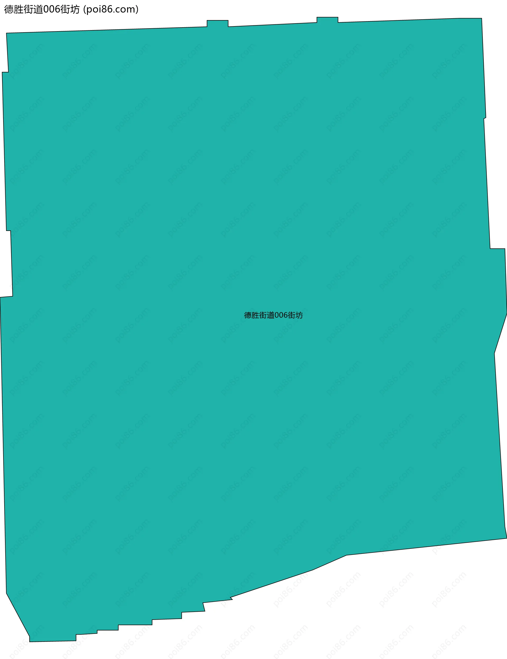 德胜街道006街坊边界地图