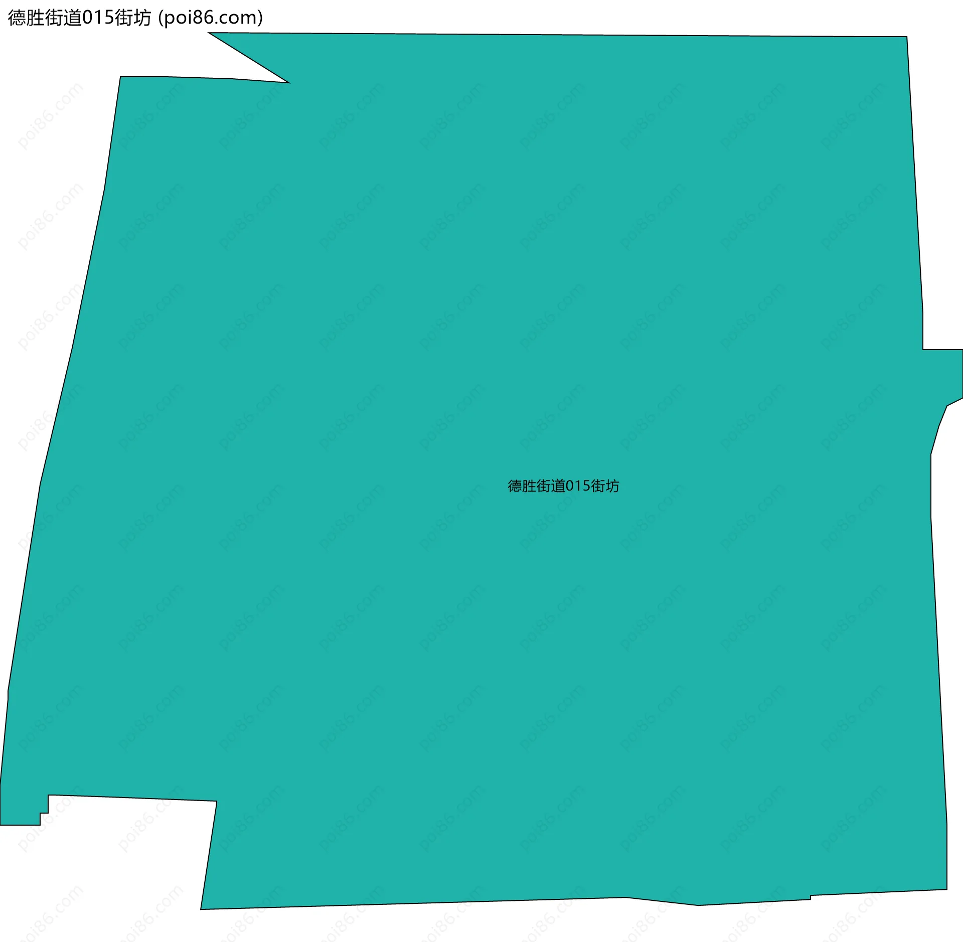 德胜街道015街坊边界地图