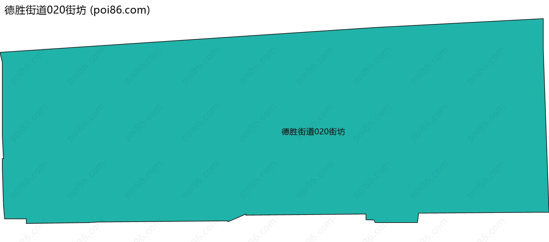 德胜街道020街坊边界地图