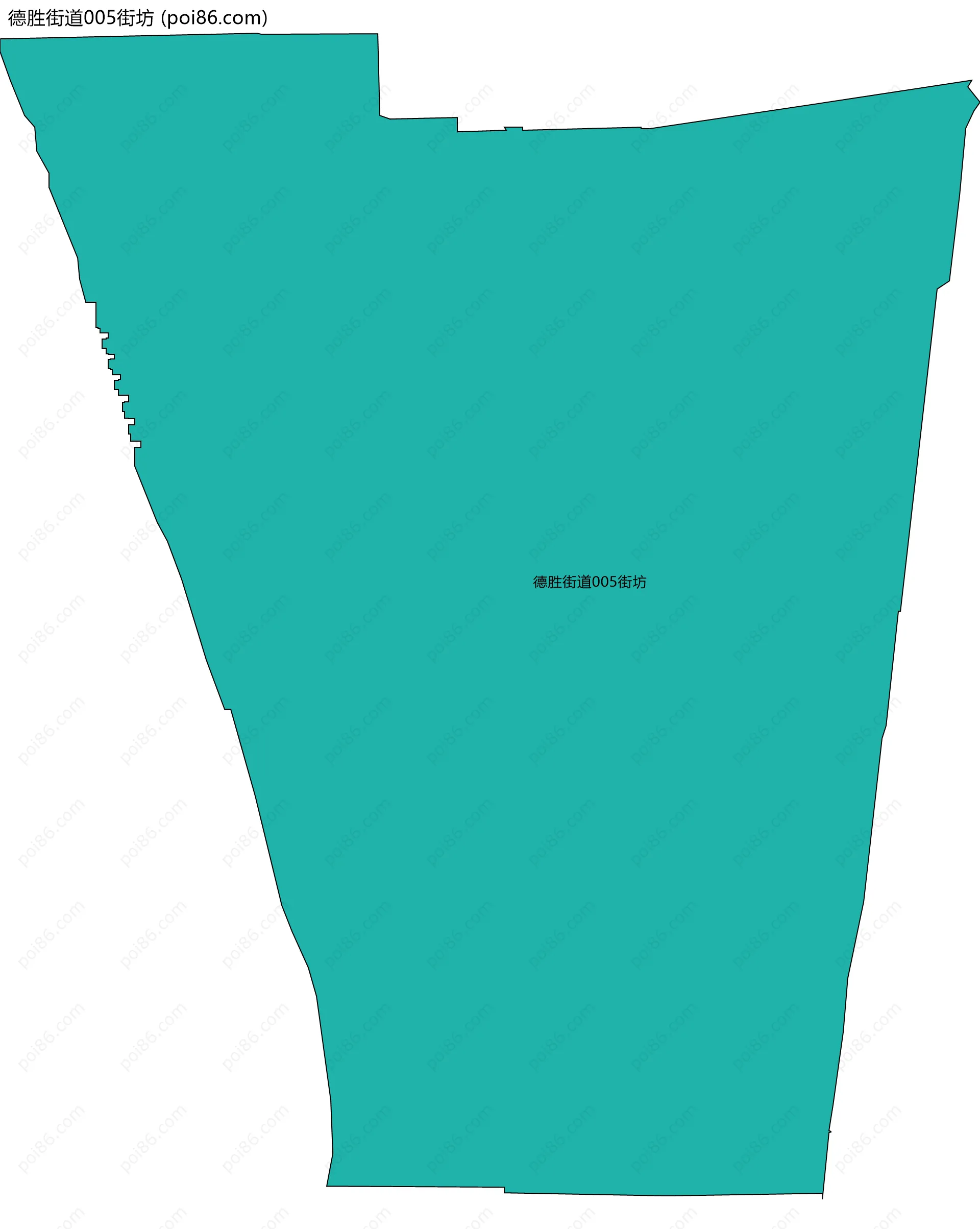 德胜街道005街坊边界地图