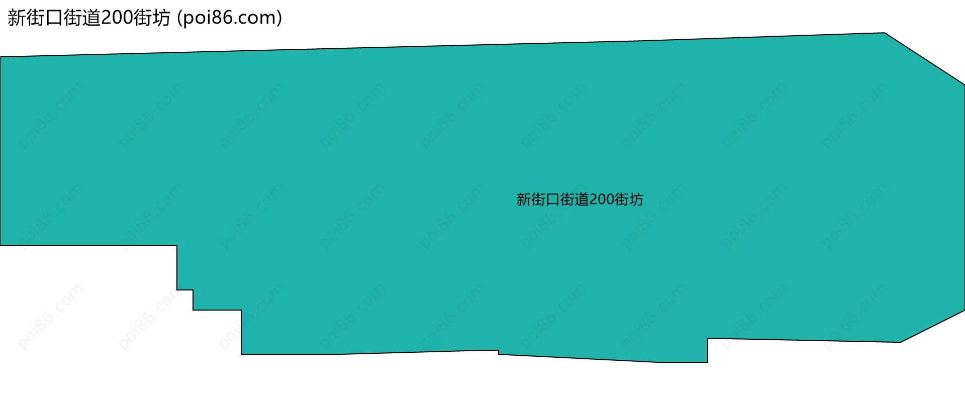 新街口街道200街坊边界地图