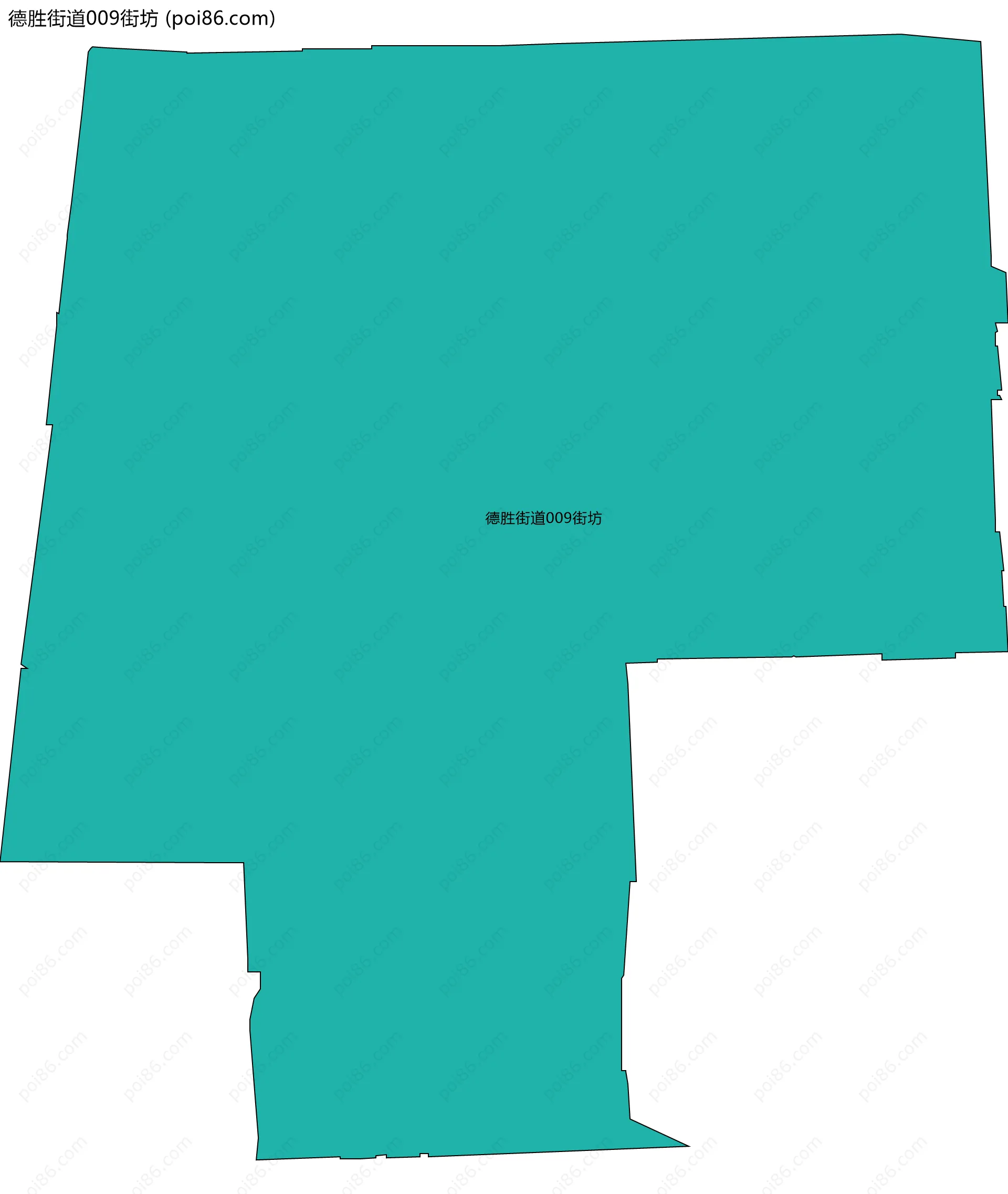 德胜街道009街坊边界地图
