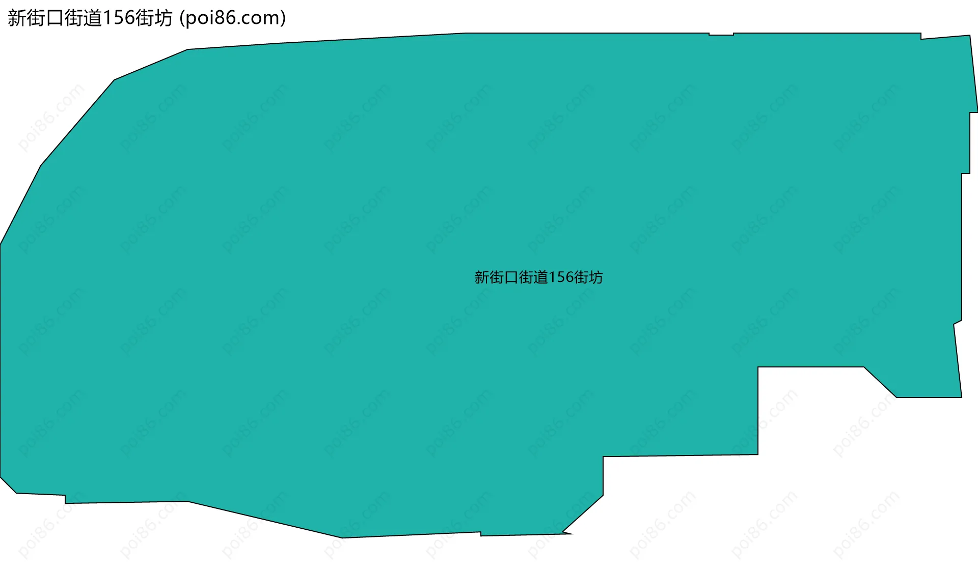新街口街道156街坊边界地图