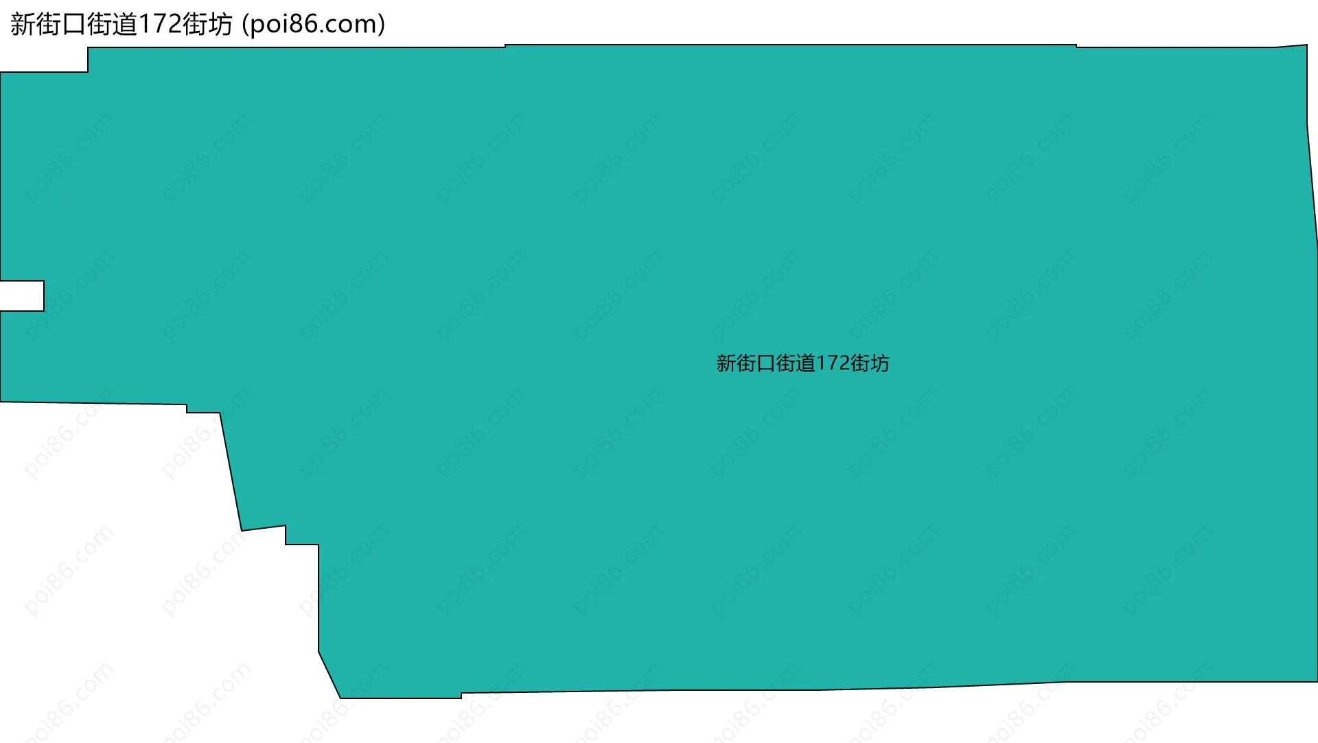新街口街道172街坊边界地图