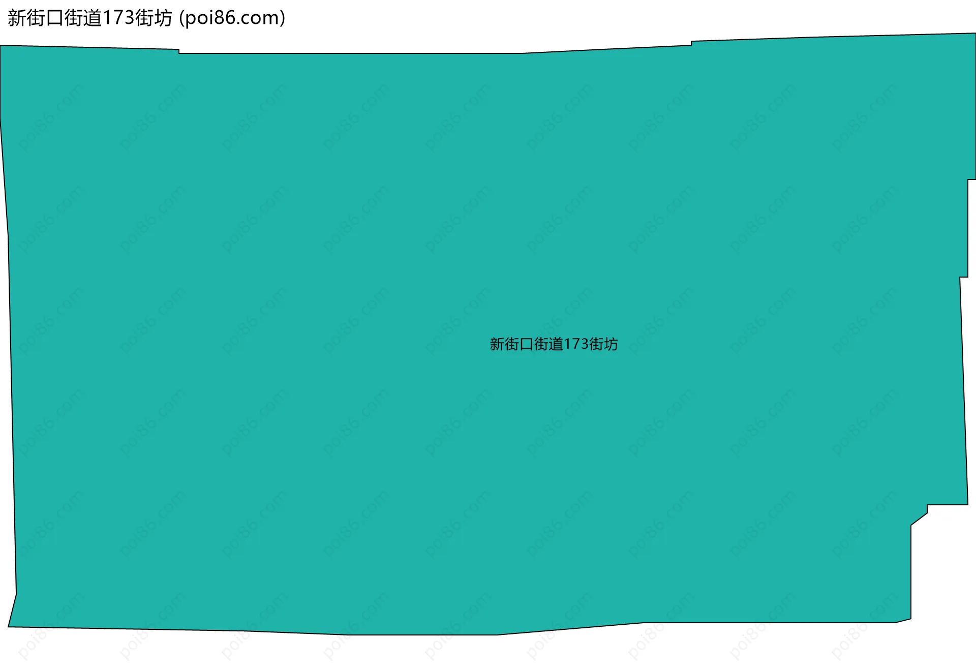 新街口街道173街坊边界地图