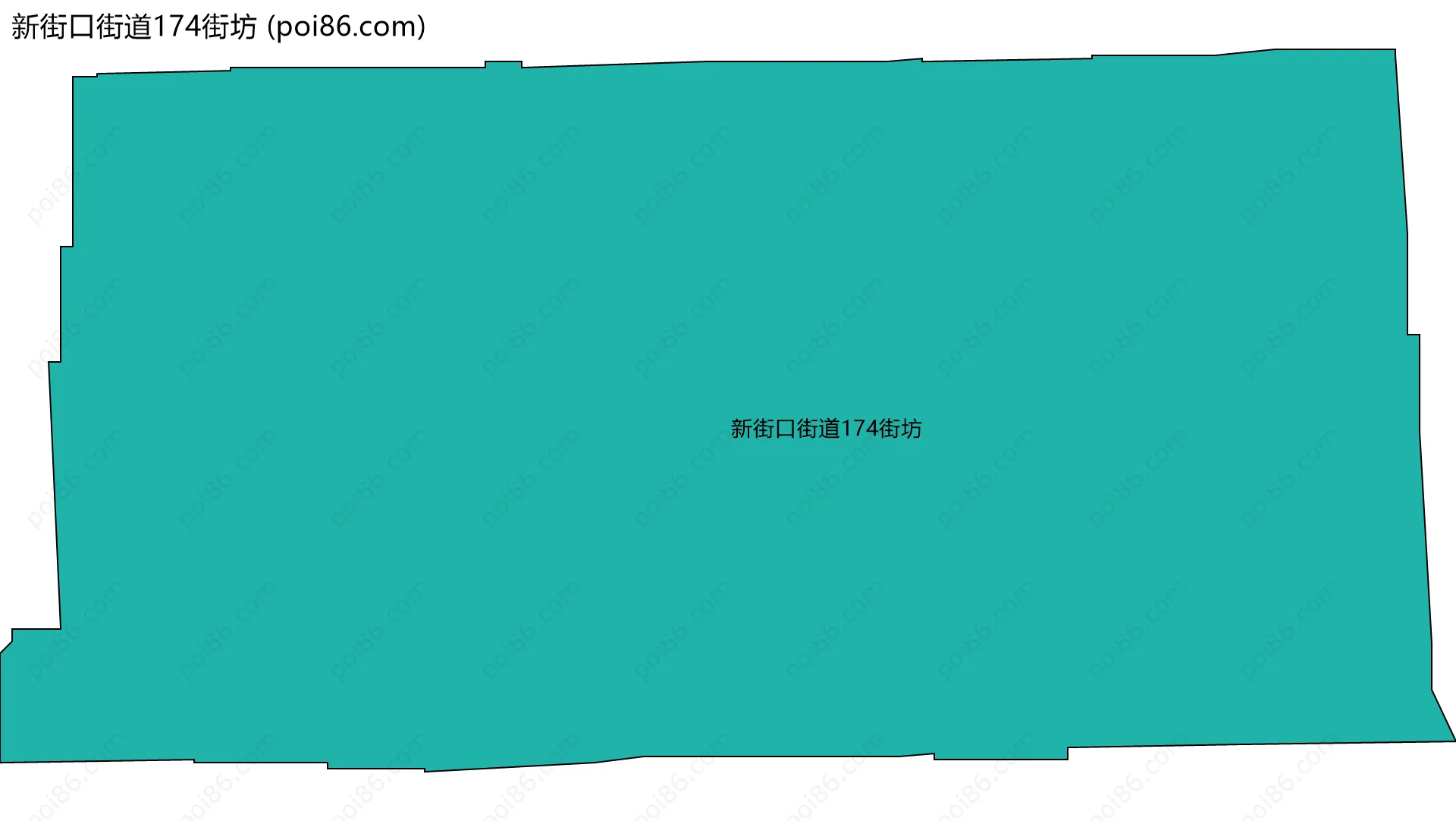新街口街道174街坊边界地图
