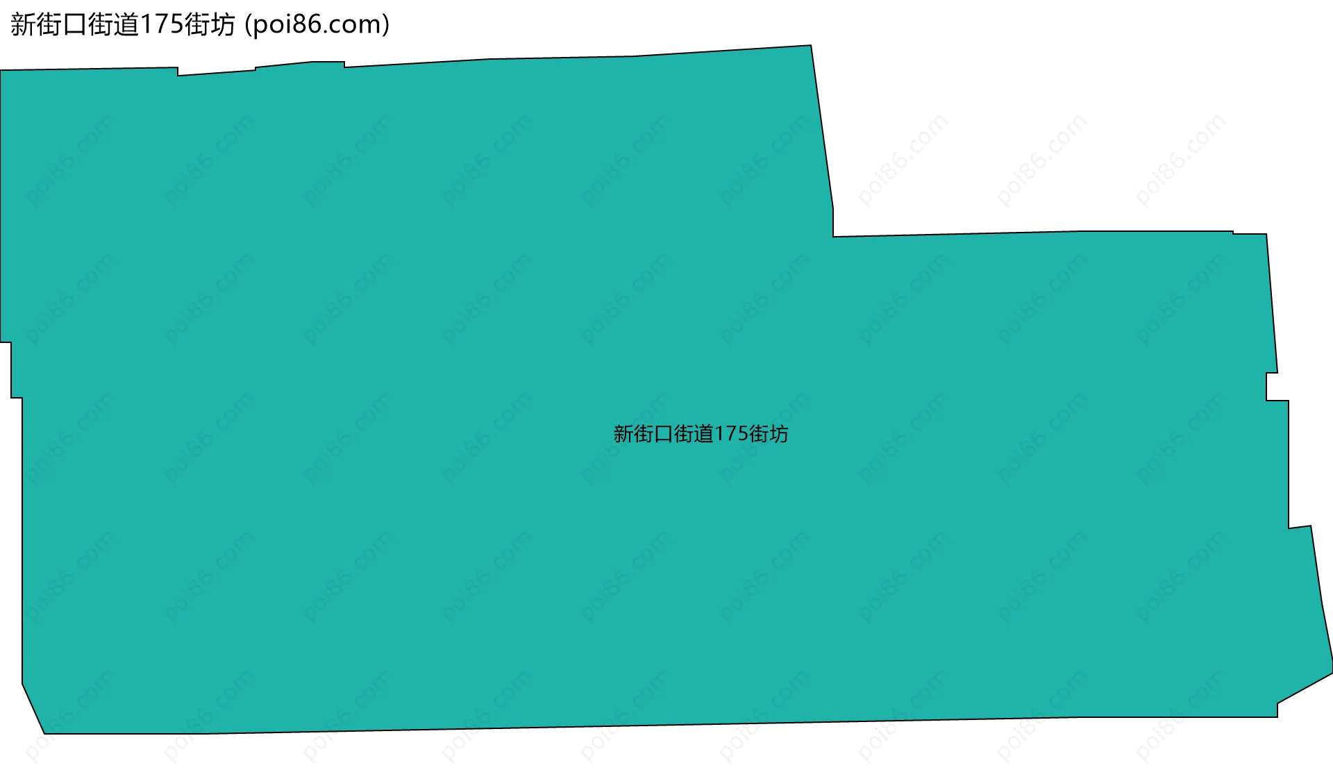 新街口街道175街坊边界地图