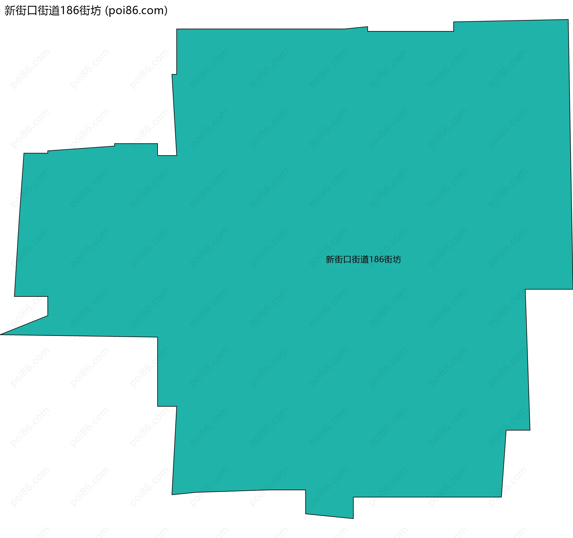 新街口街道186街坊边界地图