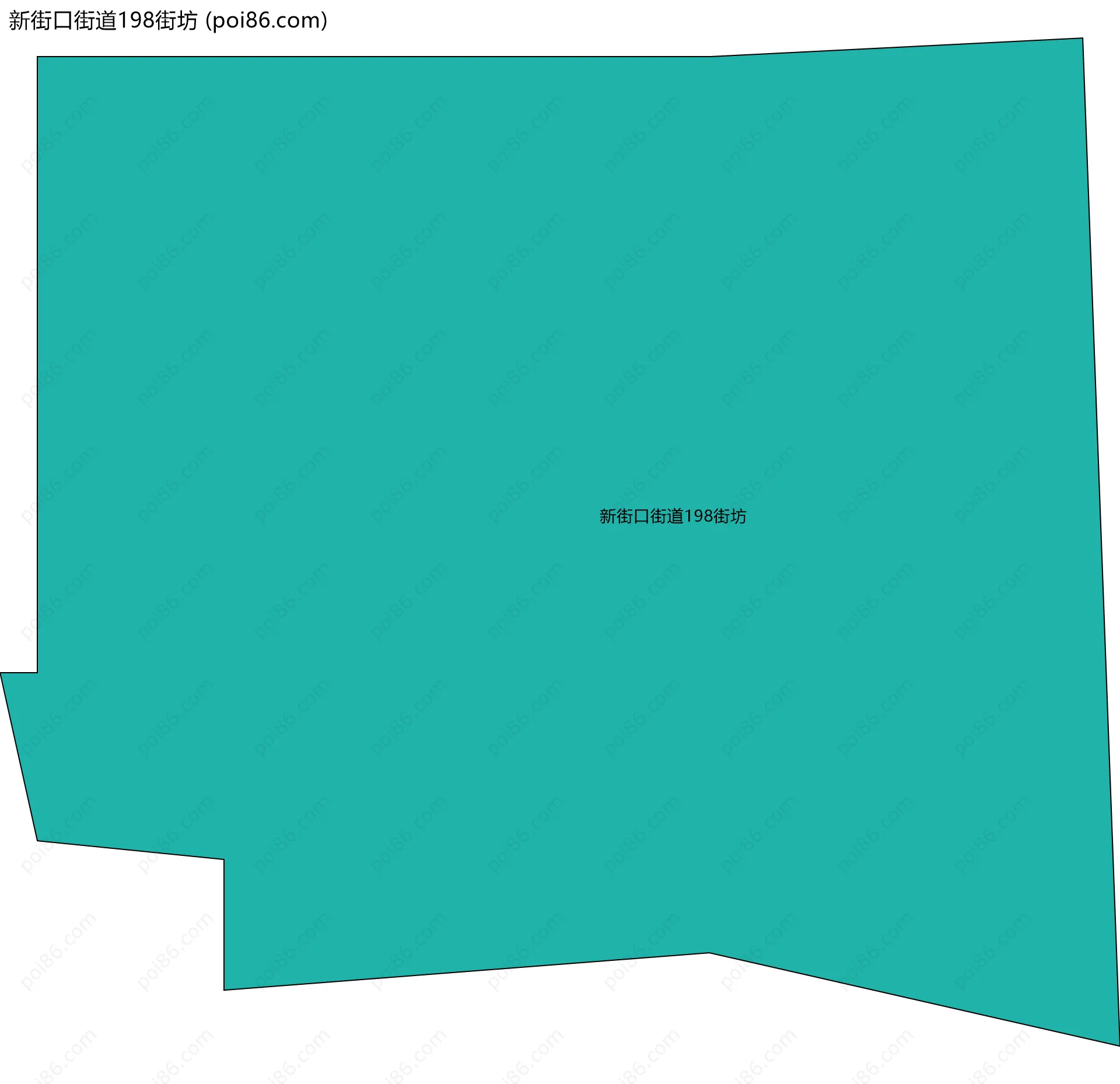 新街口街道198街坊边界地图