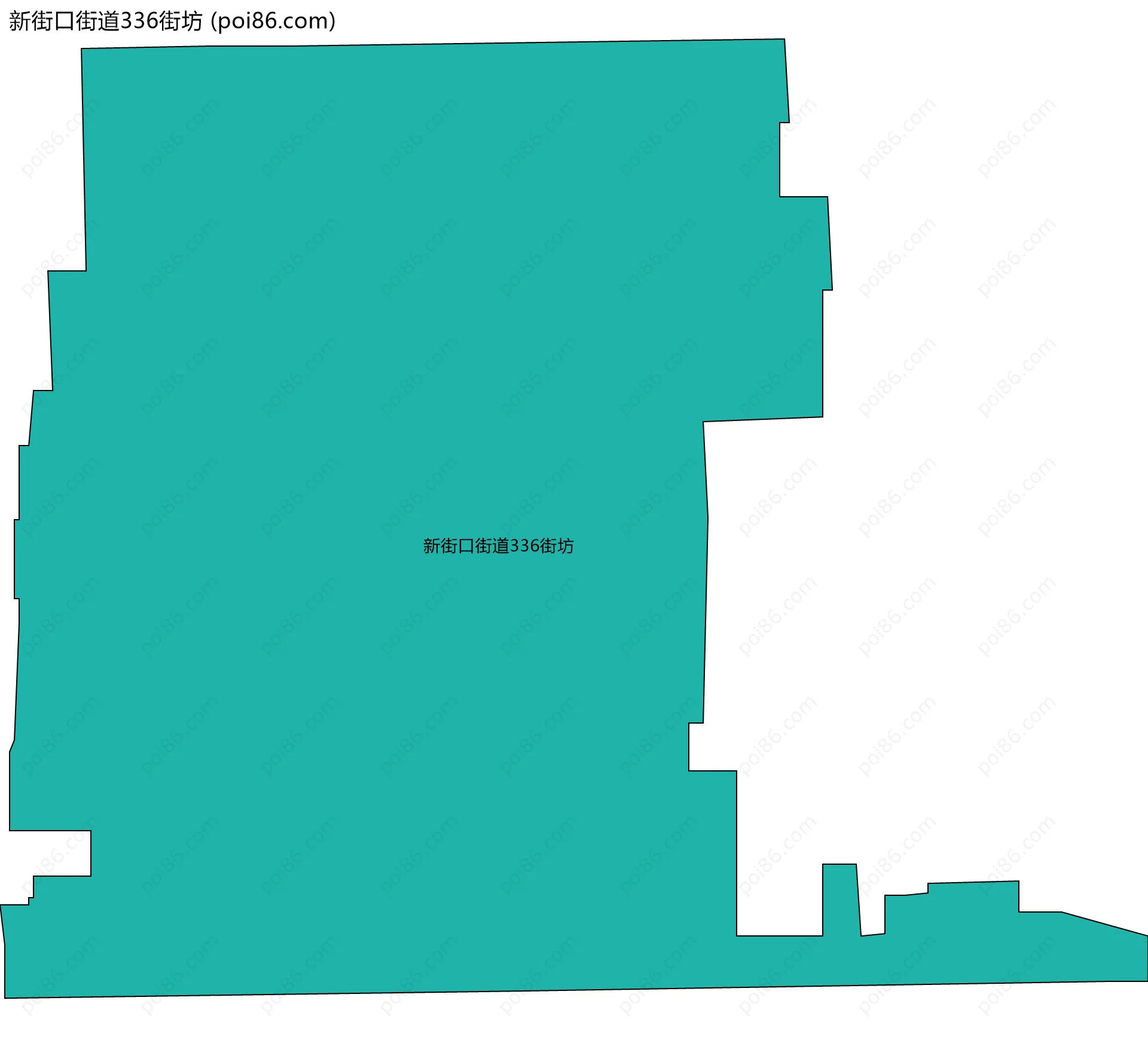 新街口街道336街坊边界地图