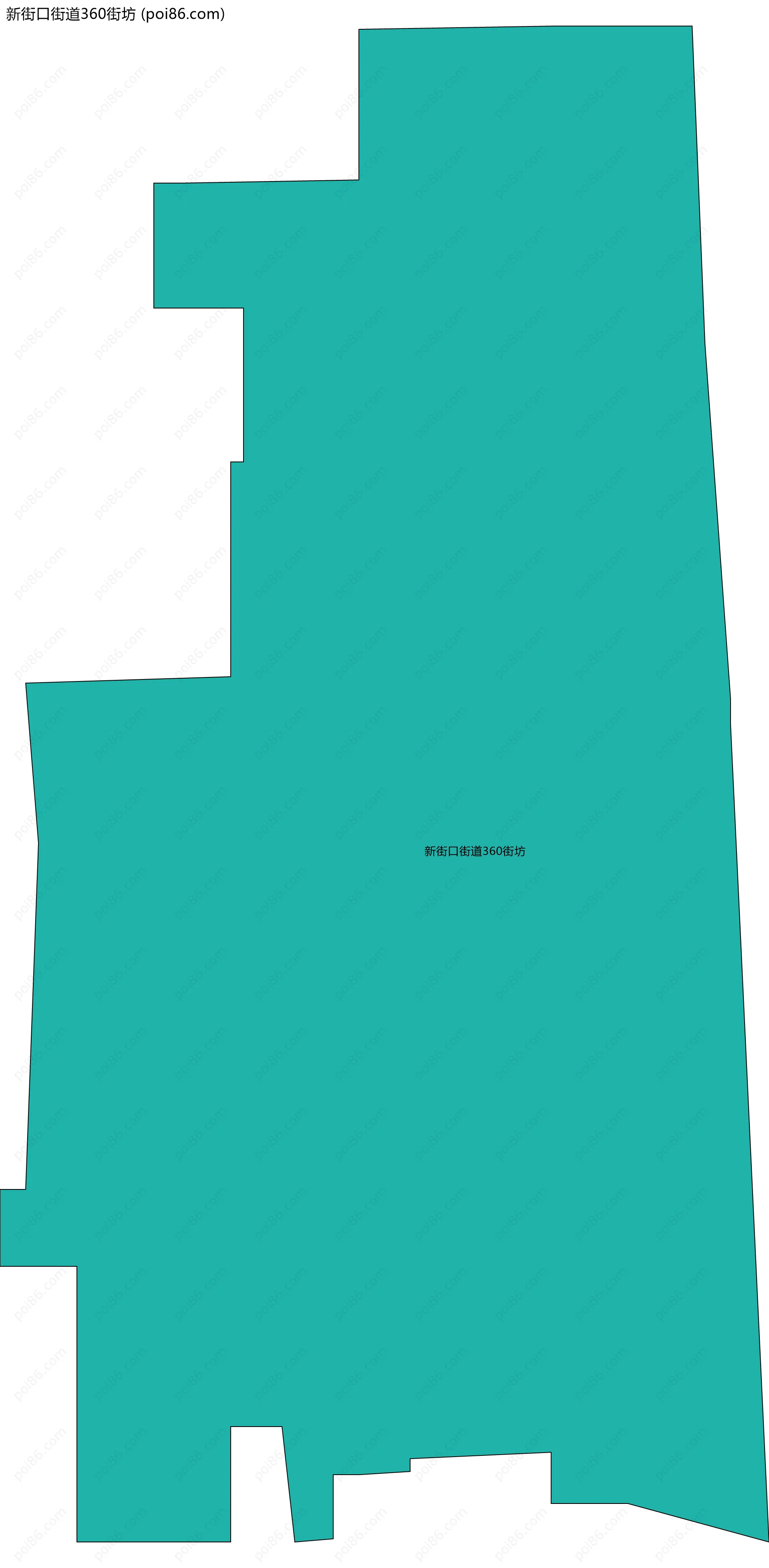 新街口街道360街坊边界地图