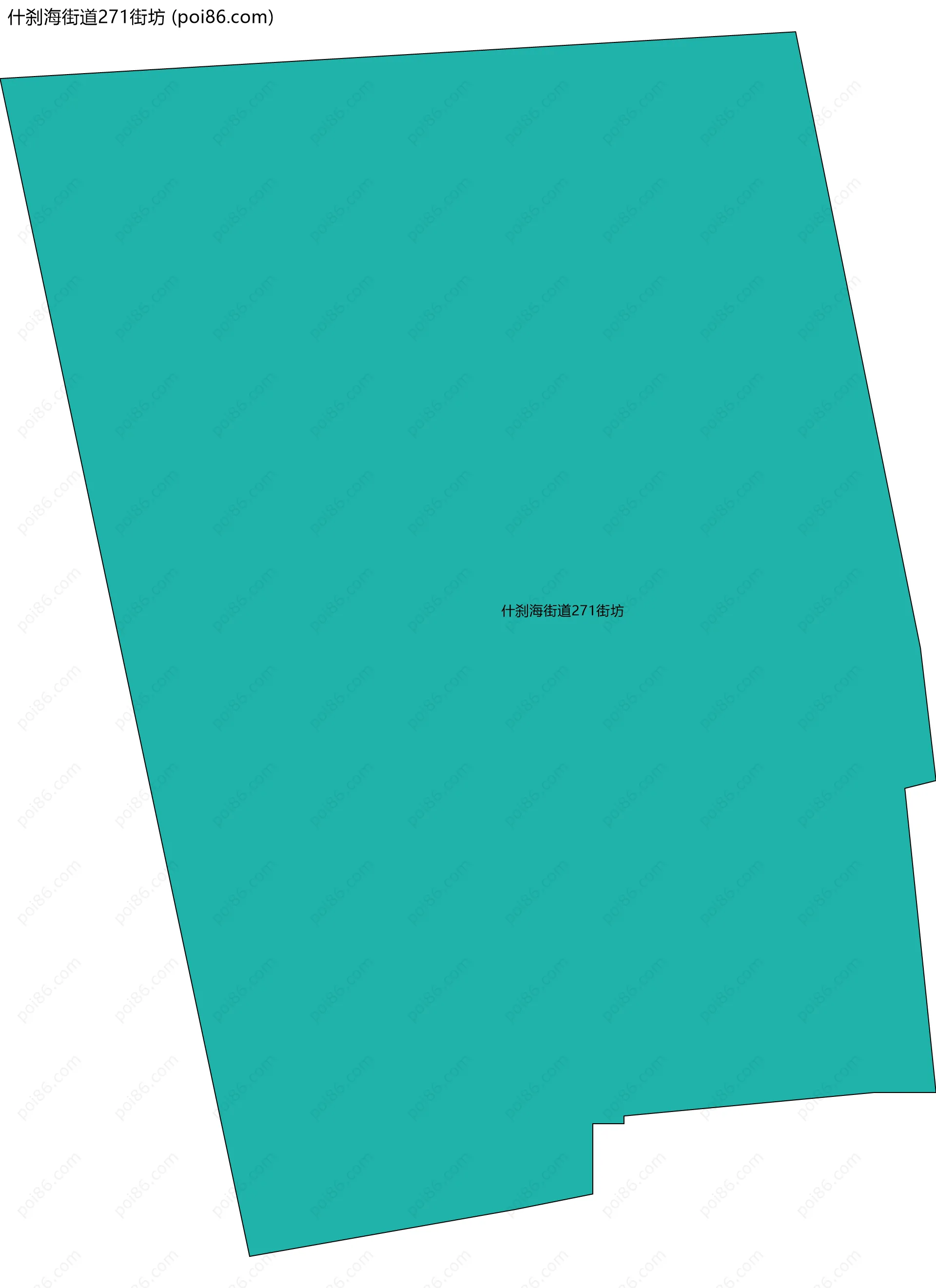 什刹海街道271街坊边界地图