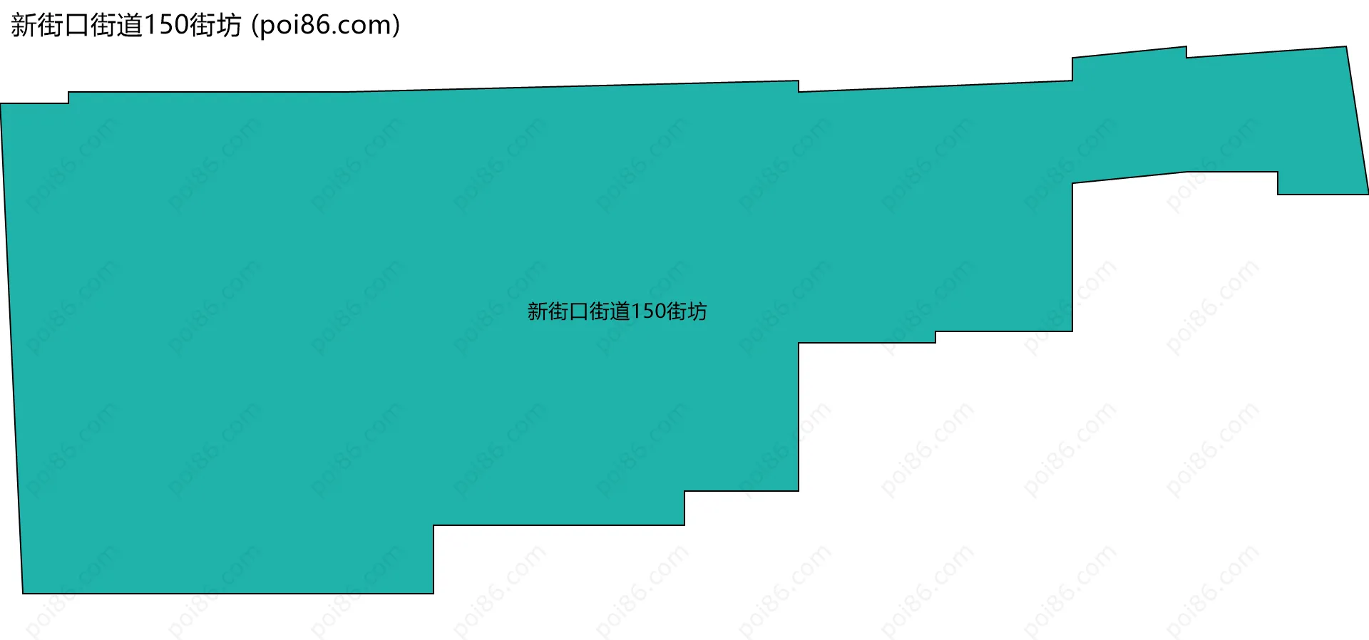 新街口街道150街坊边界地图