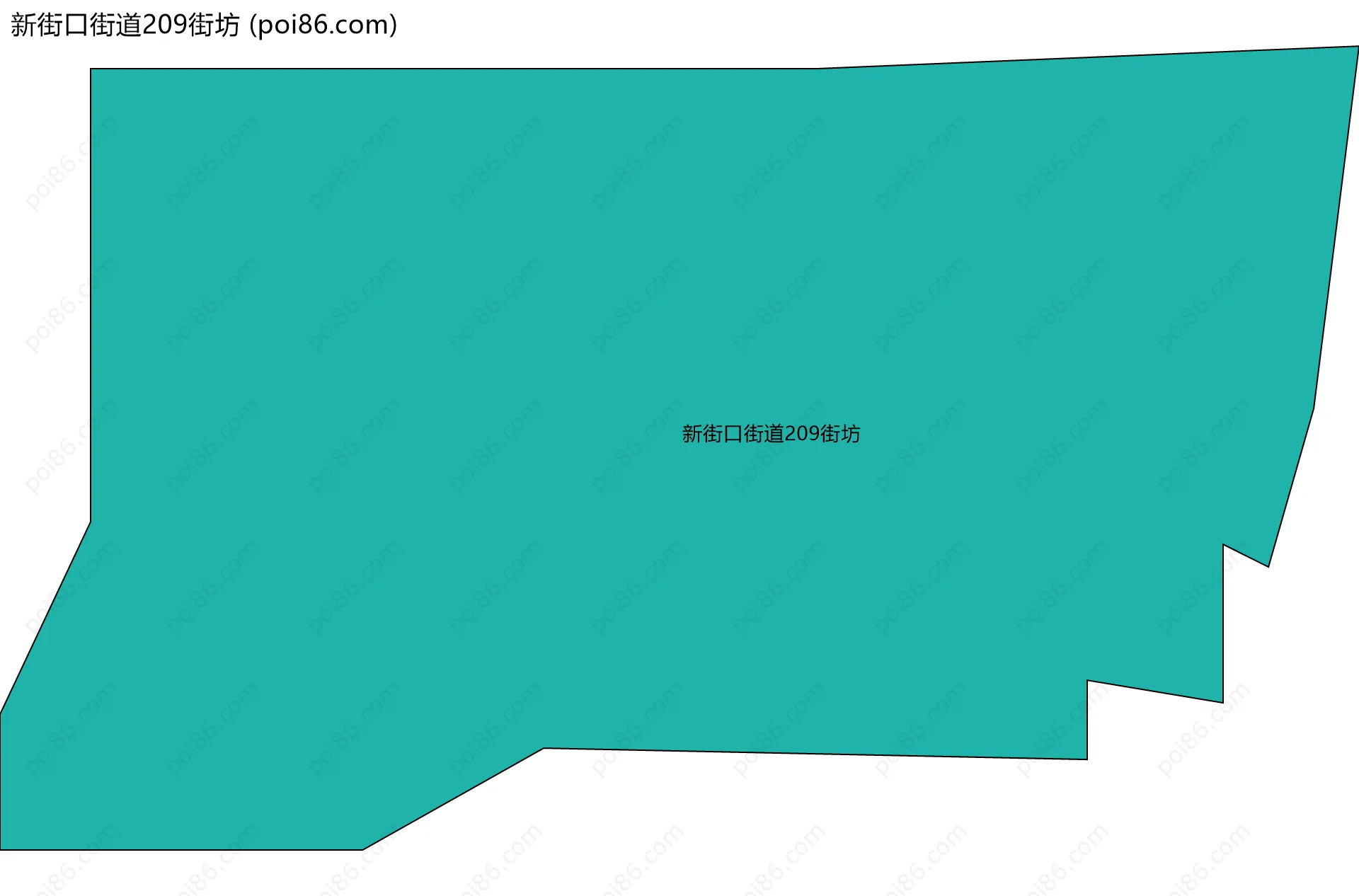 新街口街道209街坊边界地图