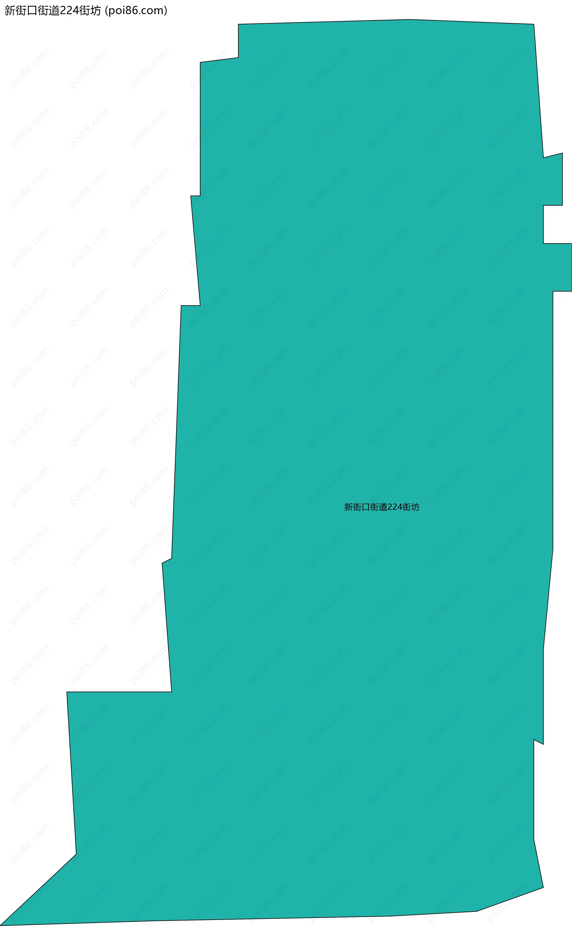 新街口街道224街坊边界地图